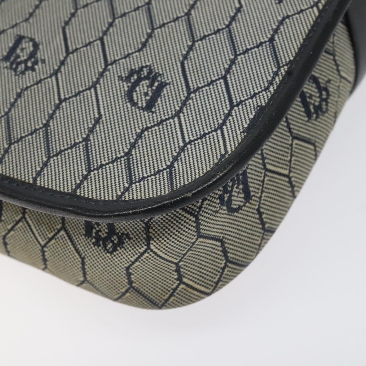 Dior DIOR Honeycomb Canvas Shoulder Bag Gold Navy Size ONE SIZE - 16 Thumbnail