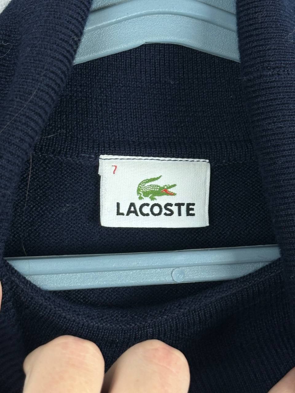 Lacoste Vintage Lacoste Wool Navy Turtleneck Sweater Size US XL / EU 56 / 4 - 6 Thumbnail