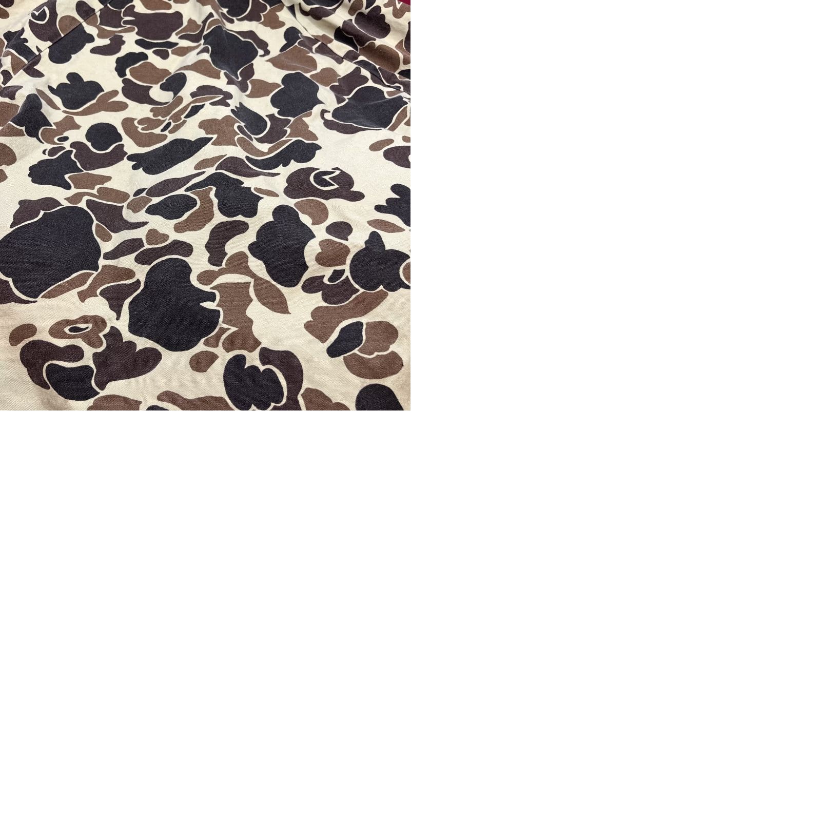 Vintage VINTAGE Black Sheep Jacket CAMOUFLAGE Hunting Brown Tan Camo Cargo Pockets Nylon Lining Hooded Snap Zip Mid-Length 1683 Mens S Size US S / EU 44-46 / 1 - 11 Thumbnail