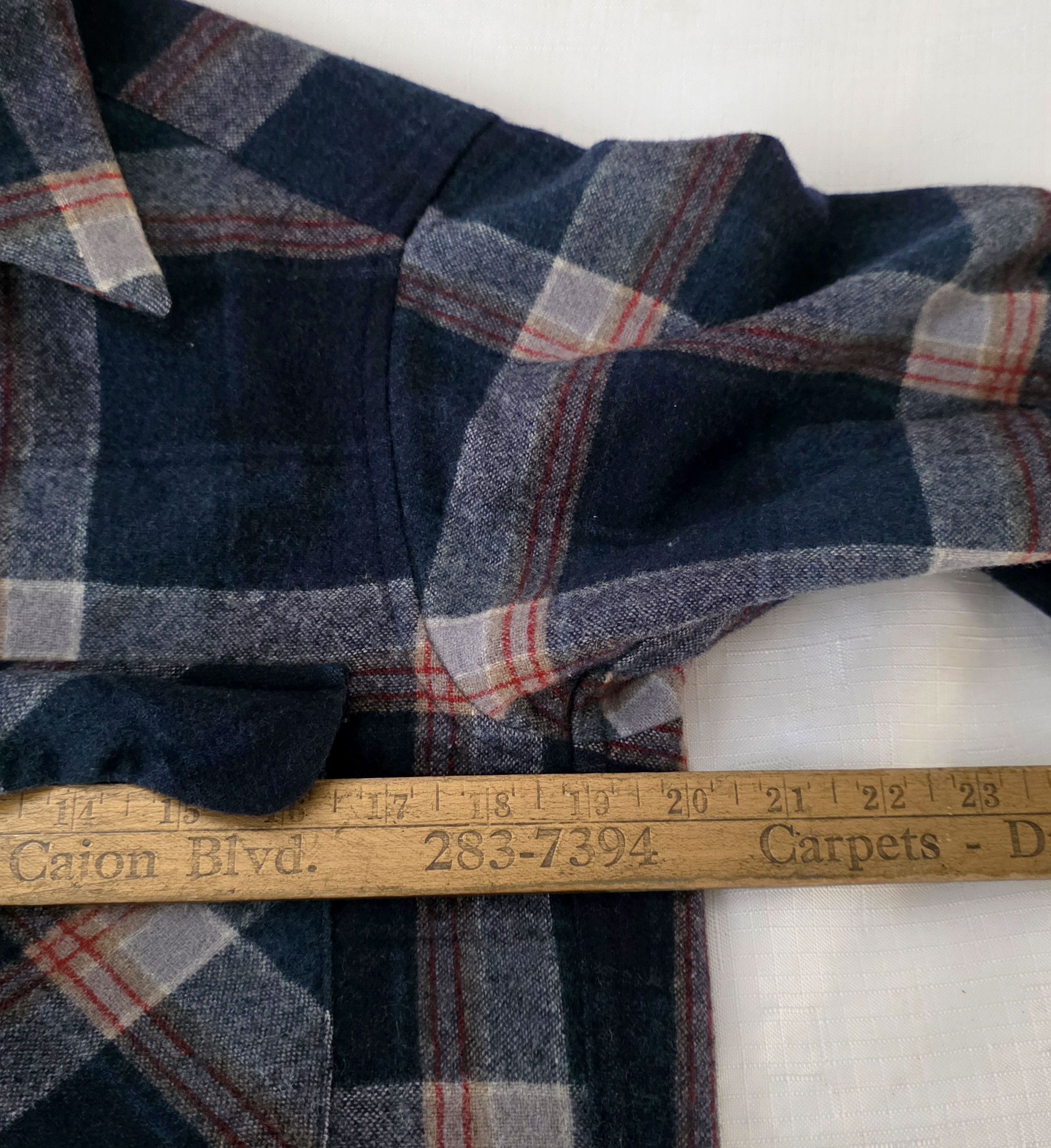 Pendleton Pendleton 1970s 80s Wool Board S Blue Plaid Loop Collar USA Size US S / EU 44-46 / 1 - 9 Thumbnail