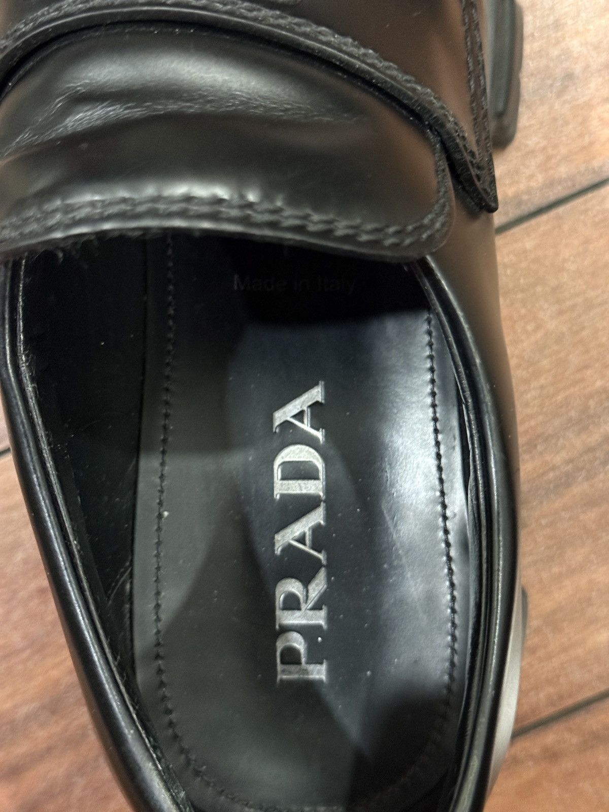 Prada Prada Monolith Brushed Leather Loafers Size US 8.5 / EU 41-42 - 9 Thumbnail
