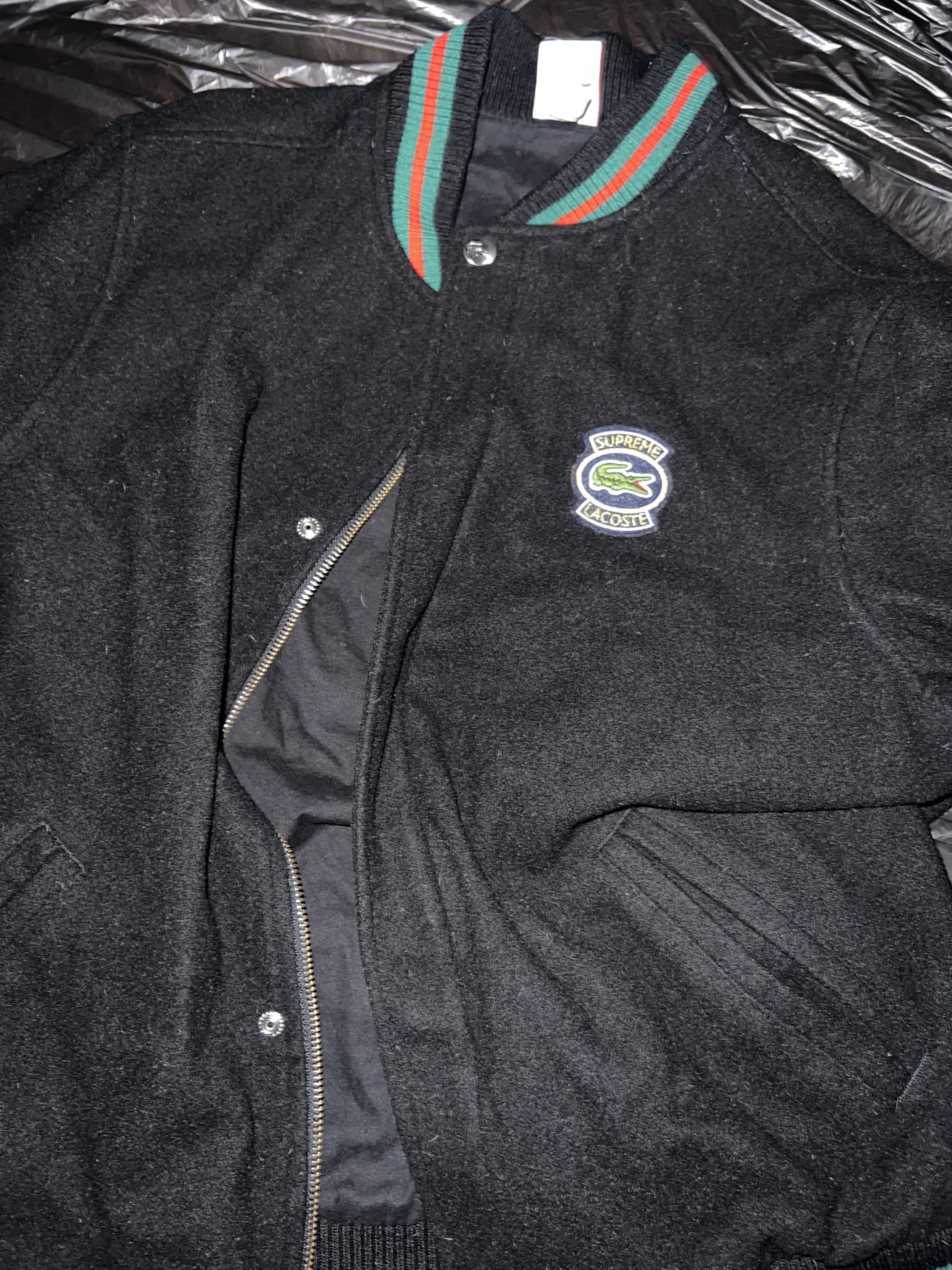 Lacoste × Supreme Supreme Lacoste Wool Varsity Jacket Size US M / EU 48-50 / 2 - 9 Thumbnail