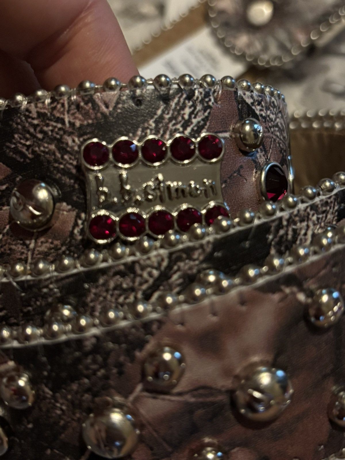 B.B. Simon × Supreme Supreme/BB Simon Studded Ranger Belt HTC Fall Camo Size 32 - 5 Thumbnail