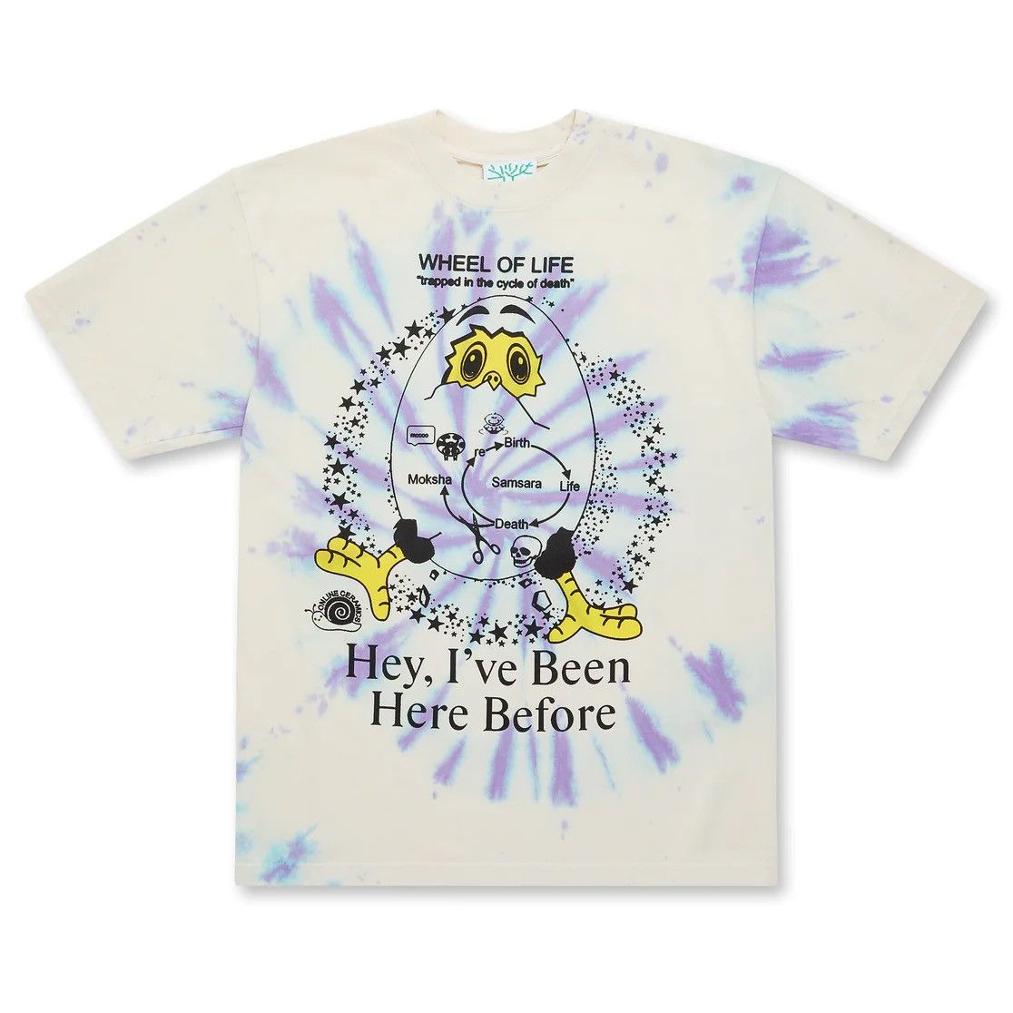 image of Online Ceramics Wheel Of Life Tee in Tie Dye, Men's (Size Medium)