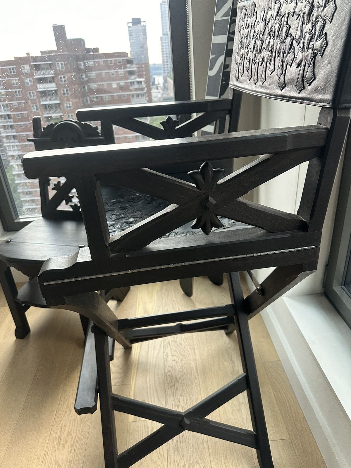 Chrome Hearts CHROME HEARTS MOVIE STAR PRODUCER EBONY CROSS PATCH CHAIR Size ONE SIZE - 17 Thumbnail