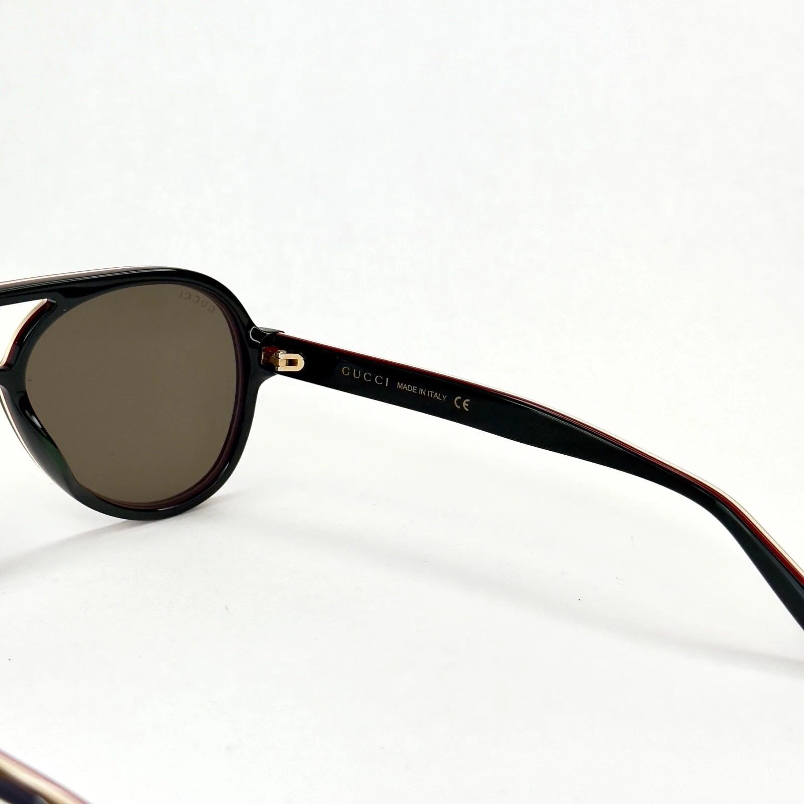 Gucci GUCCI GG0270S 0270 Havana Ivory Brown Aviator Sunglasses 003 Size ONE SIZE - 3 Thumbnail