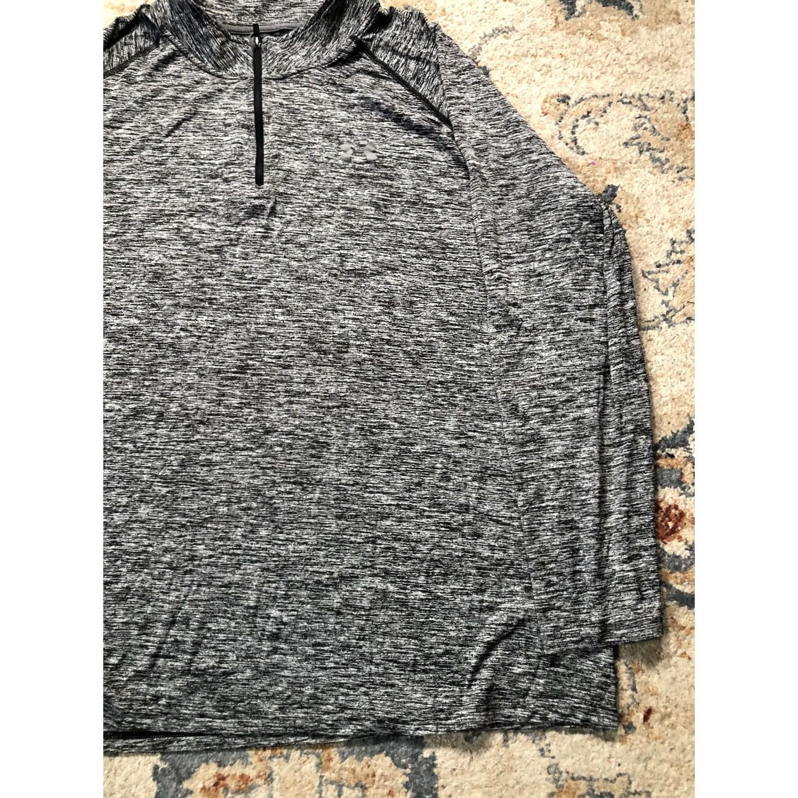 Under Armour Under Armour HeatGear Shirt Mens 3XL Gray Quarter Zip Long Sleeve Pullover Loose Size US XXL / EU 58 / 5 - 4 Thumbnail