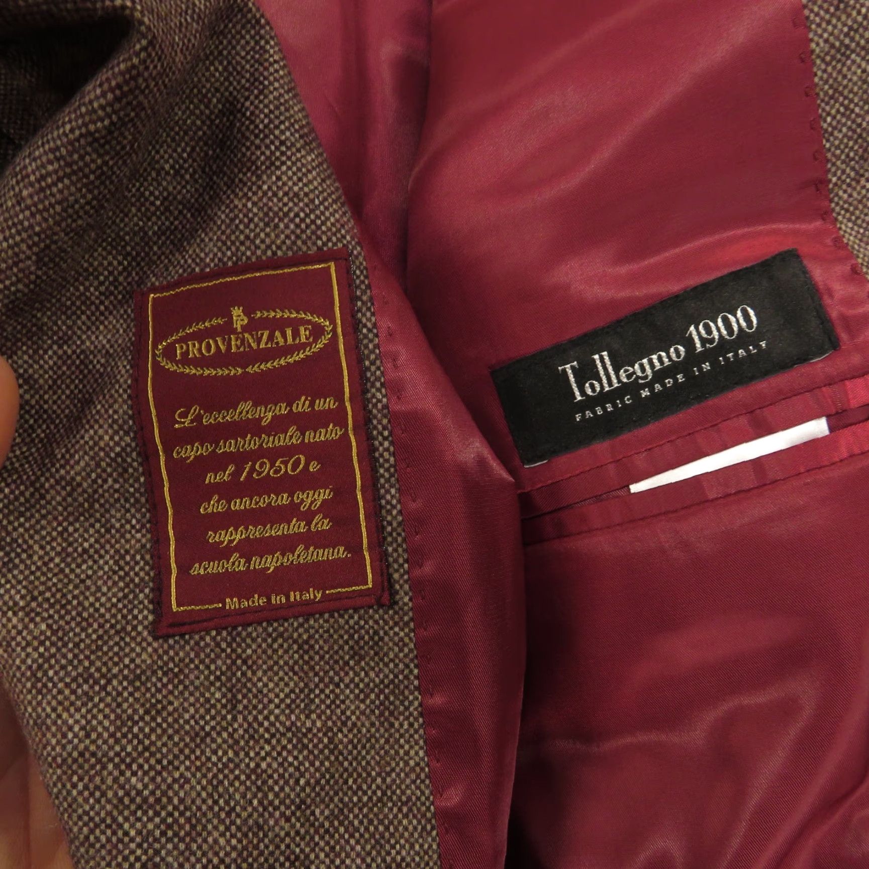 Vintage Tollegno 1900 Men Blazer 42R Wool Birdseye Sport Coat Brown Made in ITALY Regular Jacket Blazer Mens Italian Classic Designer Vintage No Size 42R - 3 Thumbnail