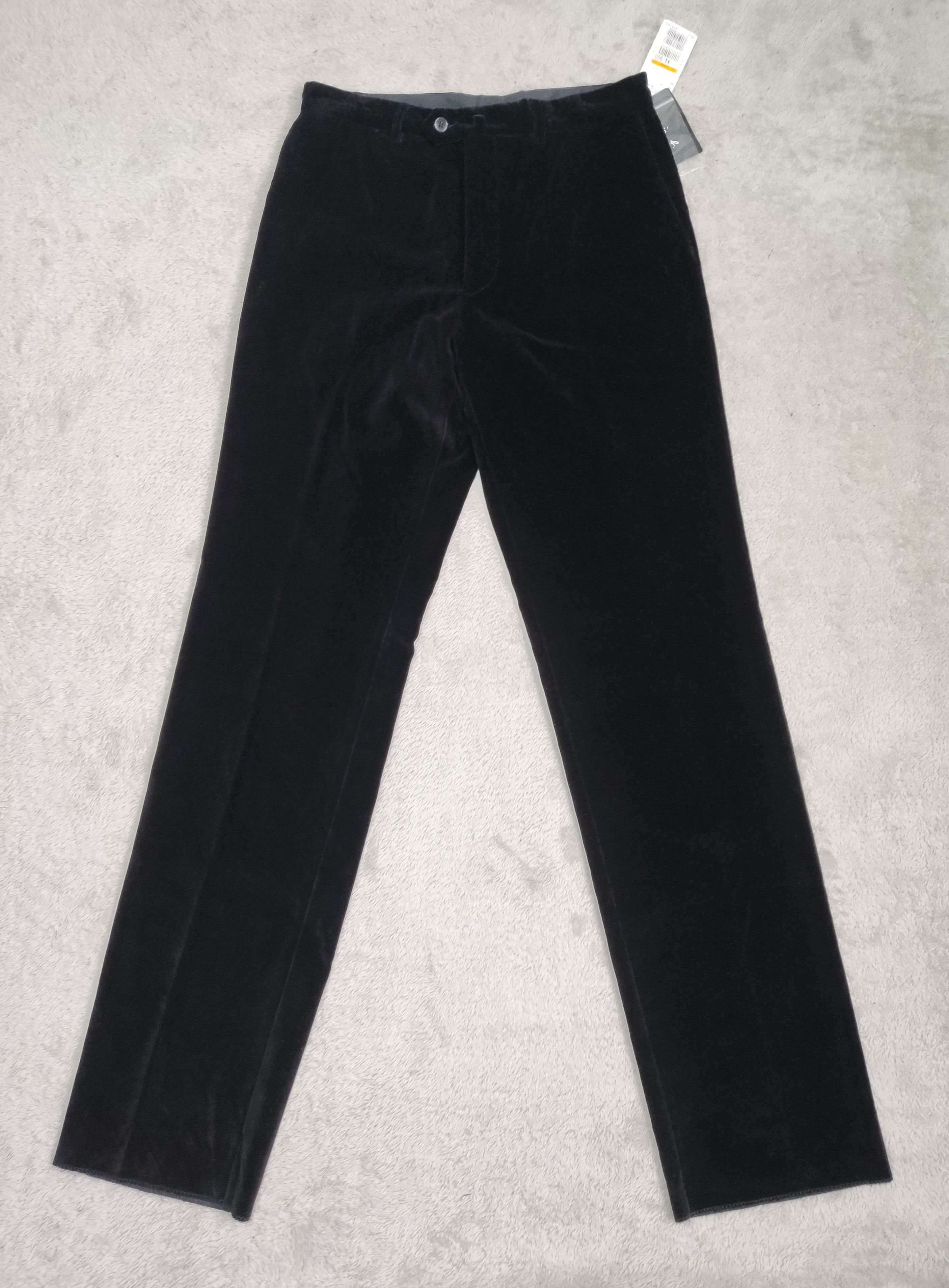 agnes b. Vintage NWT agnès b. homme Paris Black Velvet -France Made Size US 29 - 1 Thumbnail