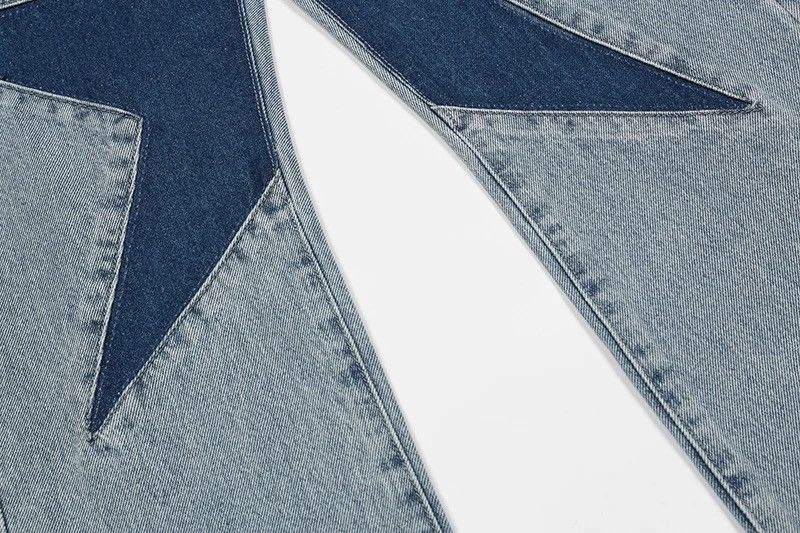 Japanese Brand × Vintage Straight jeans Harajuku style patchwork retro stars Size US 32 / EU 48 - 10 Thumbnail