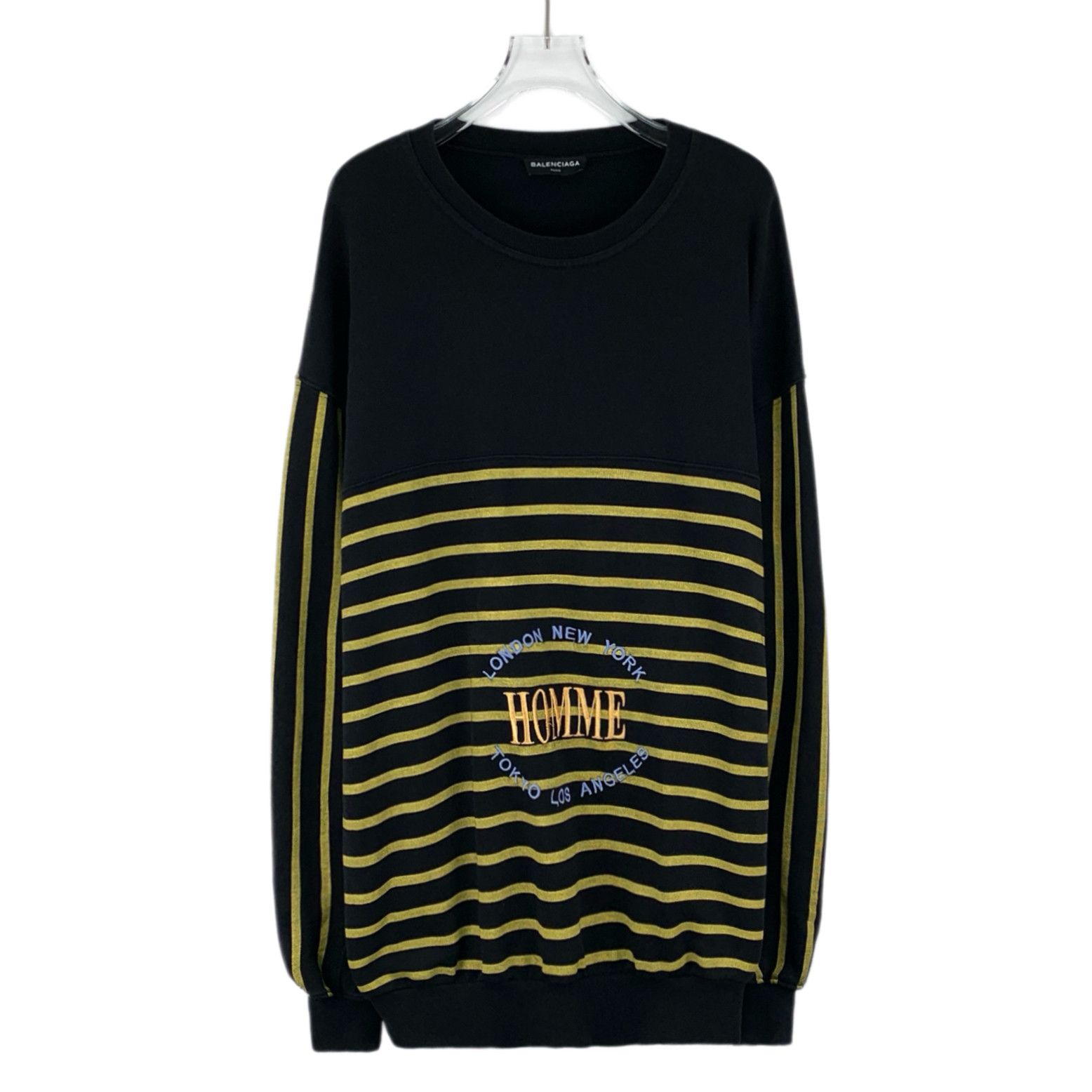 Balenciaga Balenciaga Striped Embroidered Sweater Size M Size US M / EU 48-50 / 2 - 1 Thumbnail