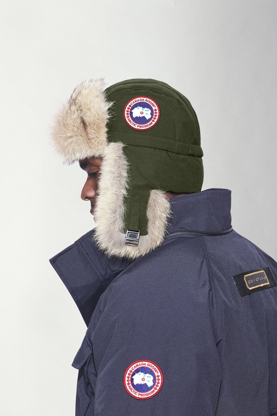 image of Canada Goose Men’S Aviator Hat S-M in Green, Men's (Size 30)