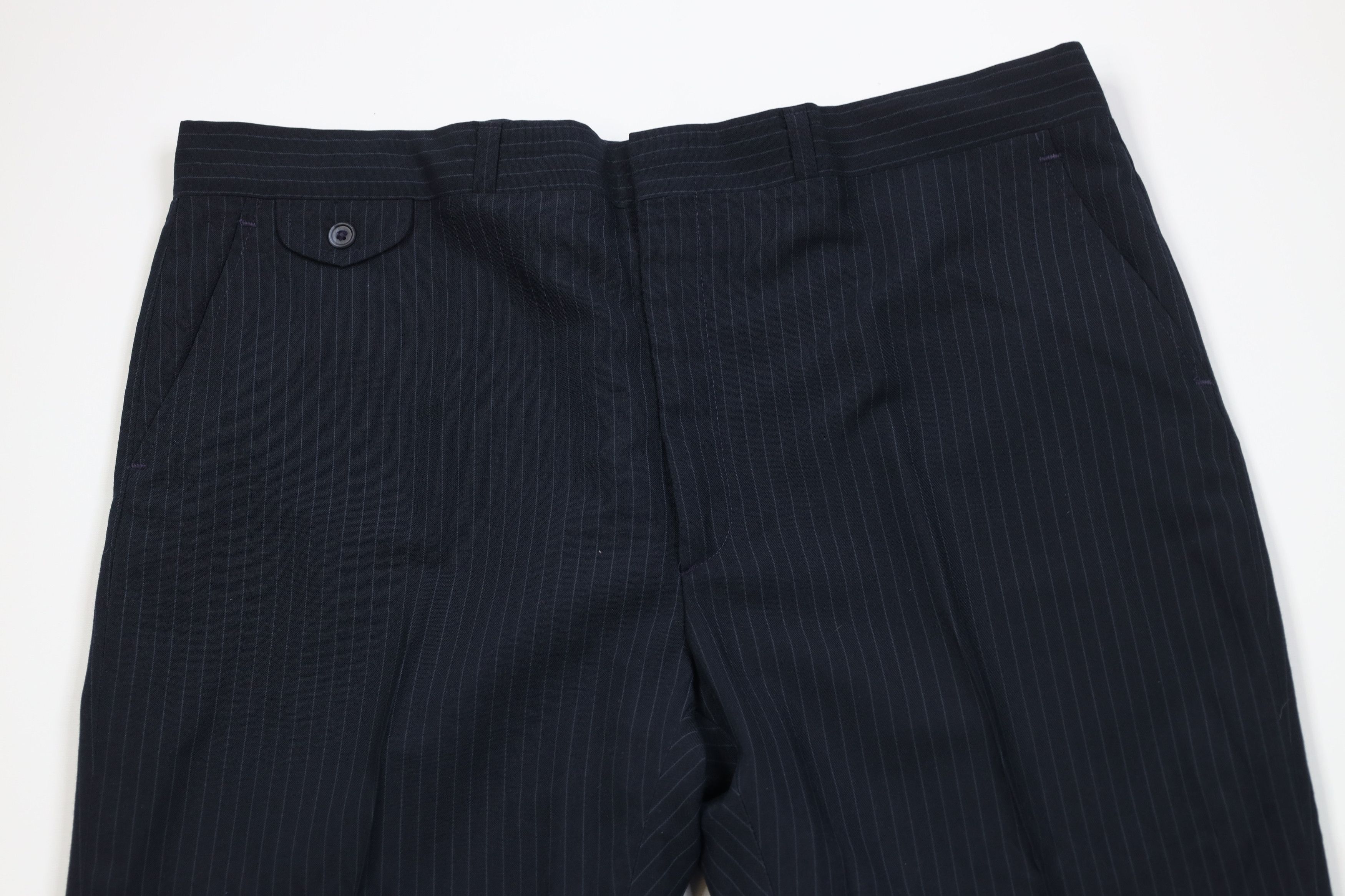 Vintage Vintage 70s Streetwear Knit Wide Leg Chino Pants Blue USA Size US 42 / EU 58 - 2 Thumbnail