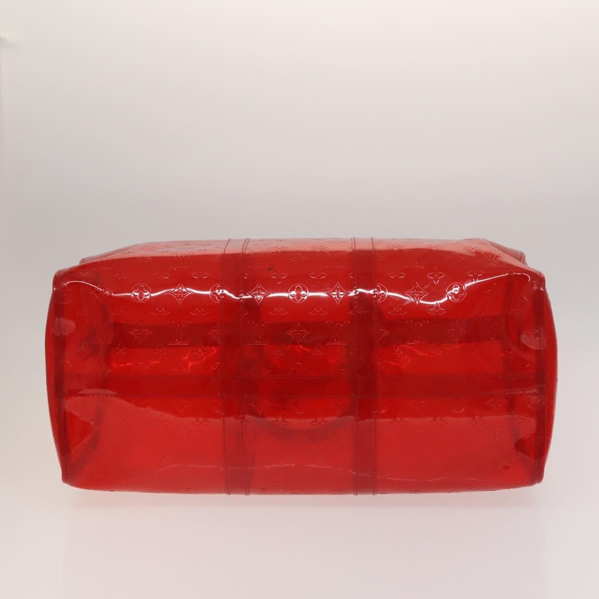 Louis Vuitton LOUIS VUITTON Monogram Vinyl Keepall Bandouliere 50 Bag Red Size ONE SIZE - 9 Thumbnail