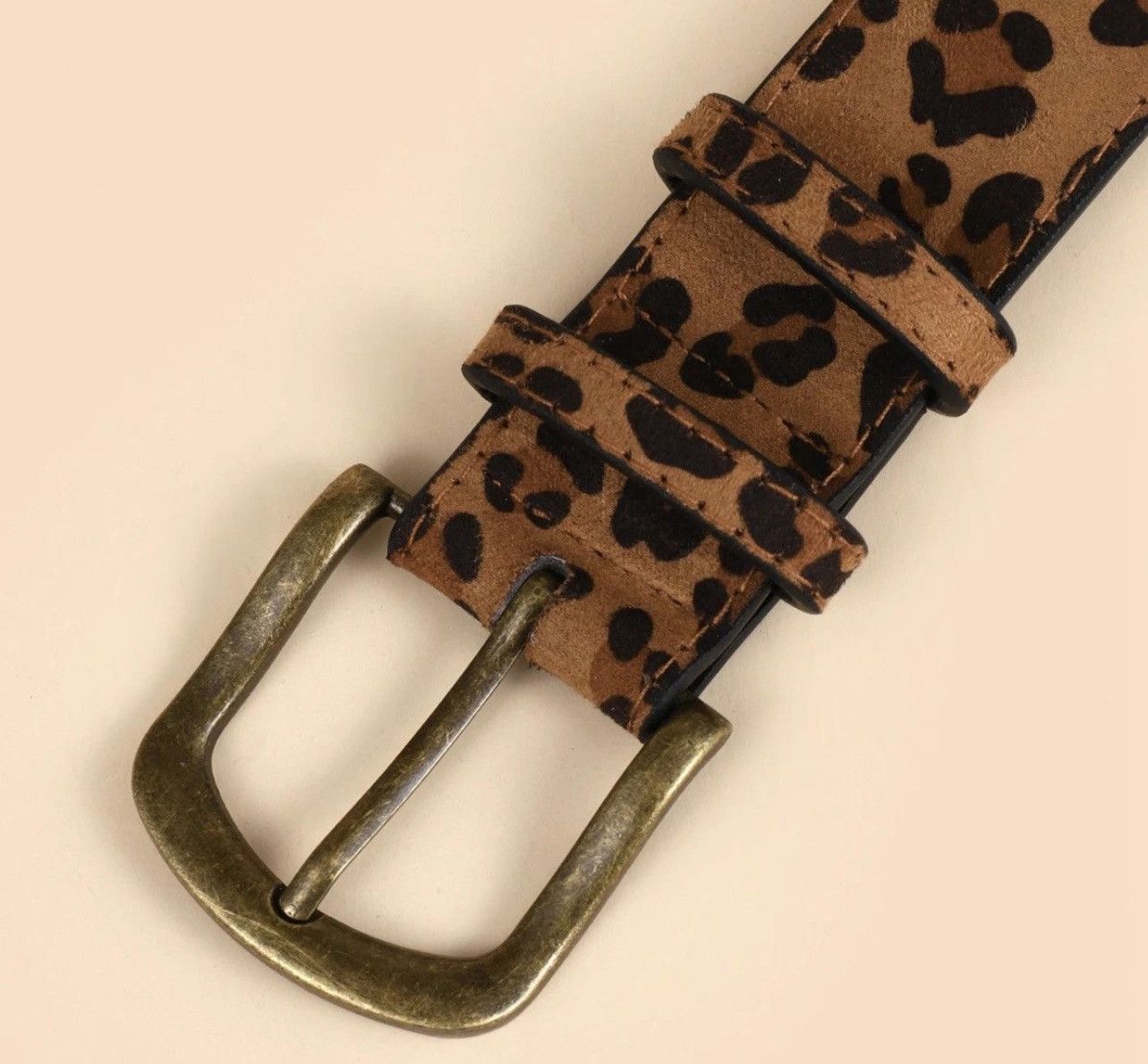 Japanese Brand 2000s leopard cheetah print belt Size 32 - 2 Thumbnail