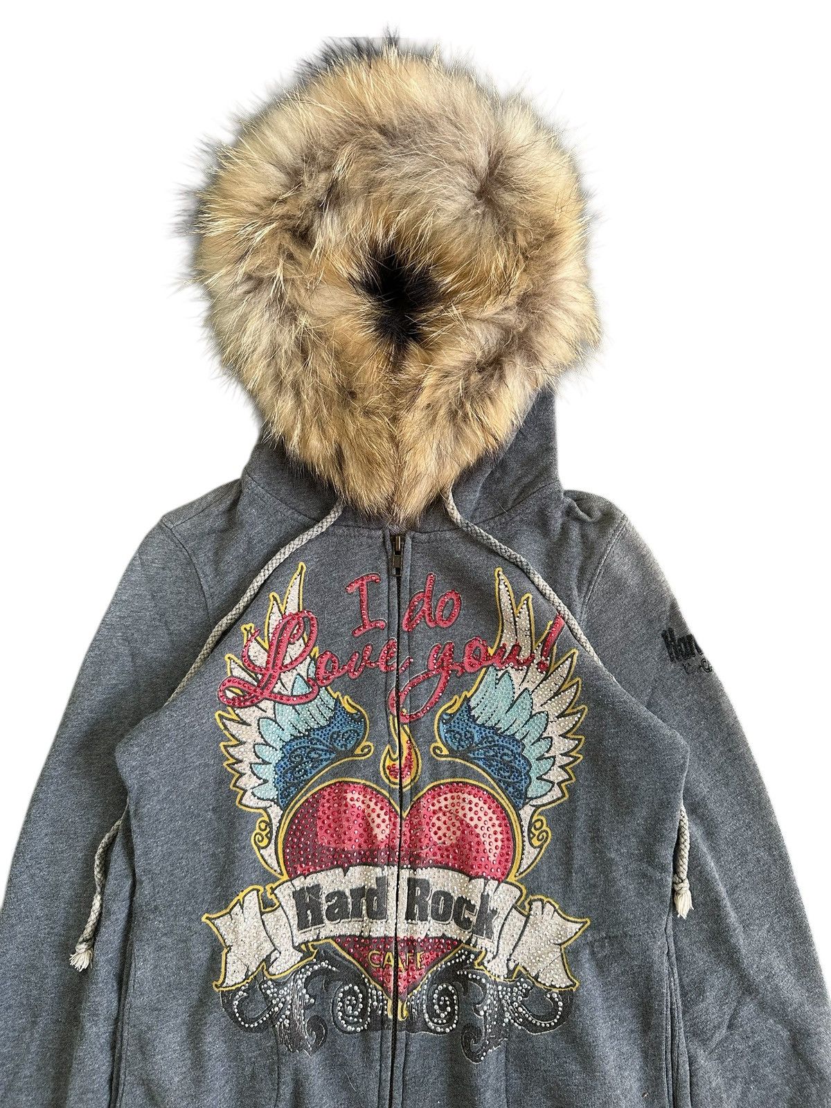 Hard Rock Cafe 2000s HARD ROCK CAFE FUR ZIP HOODIE IFSIXWASNINE LGB STYLE Size XS / US 0-2 / IT 36-38 - 3 Thumbnail