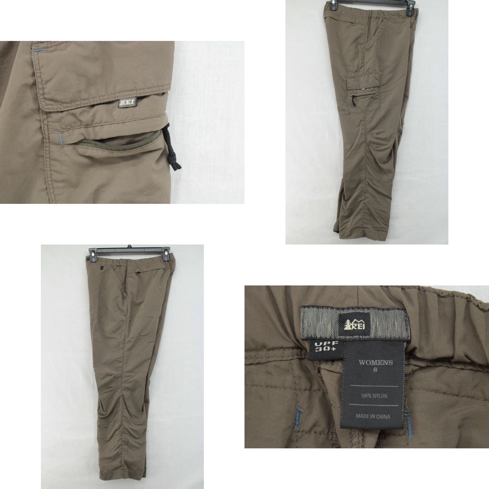 Vintage REI Co Op Pants Women's 8 Green Gorpcore Straight Leg Hiking Stretch UPF-30 Size 30" / US 8 / IT 44 - 8 Thumbnail