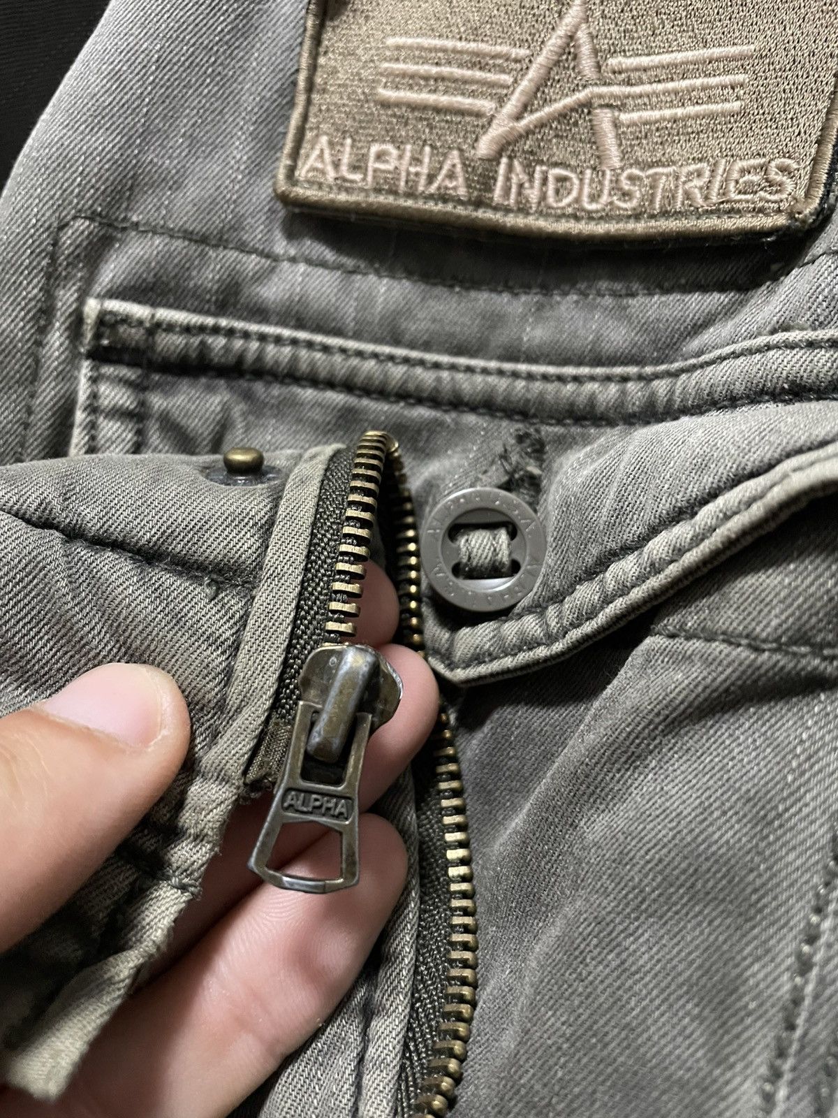 Alpha Industries × Vintage Vintage 90s Alpha Industries Sherpa Lined Field Jacket USA Size US XL / EU 56 / 4 - 16 Thumbnail