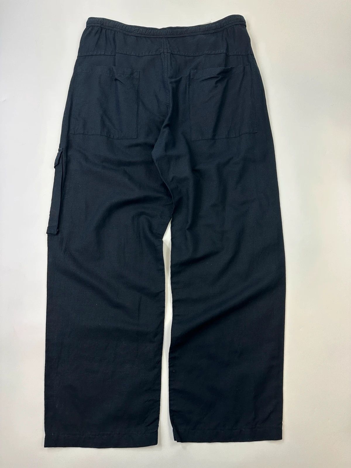 Marithe + Francois Girbaud MFG 90s Navy Linen & Cottons Cargo Parachute Pants Size US 32 / EU 48 - 7 Thumbnail