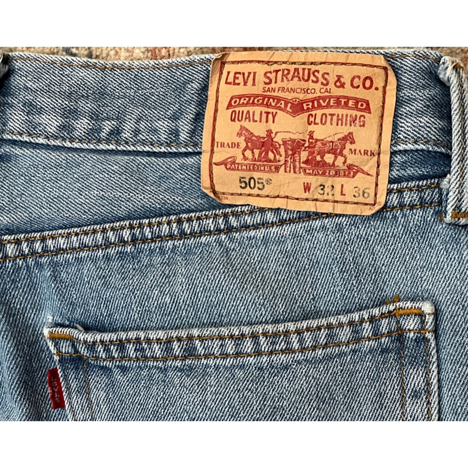 Levi's Levi's 505 Jeans Men's 32x36 Jeans Cut 30.5 L Reg Y2K Size US 32 / EU 48 - 5 Thumbnail