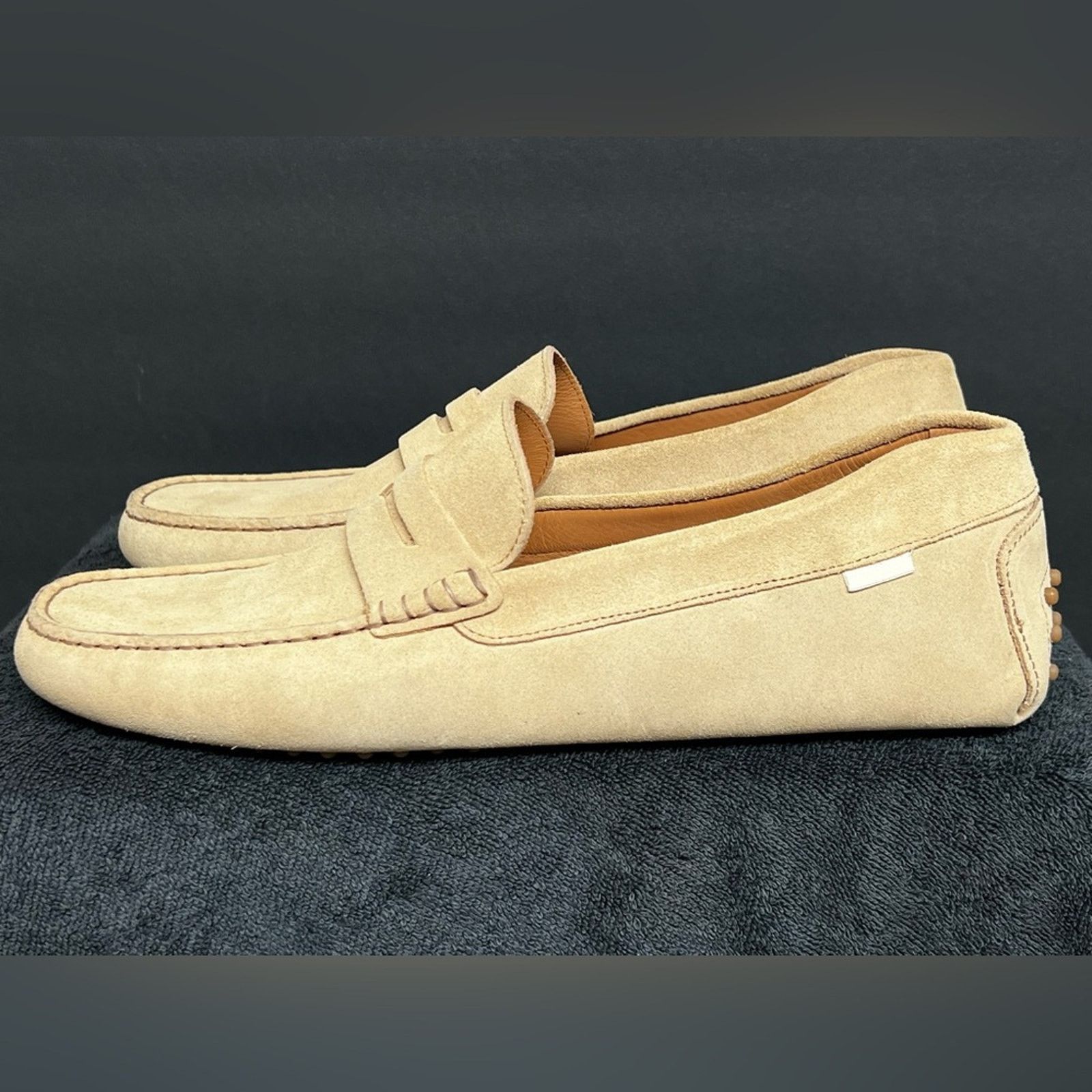 Oliver Cabell Oliver Cabell Sand Suede Driving Loafers Buttery Leather Size US 13 / EU 46 - 3 Thumbnail