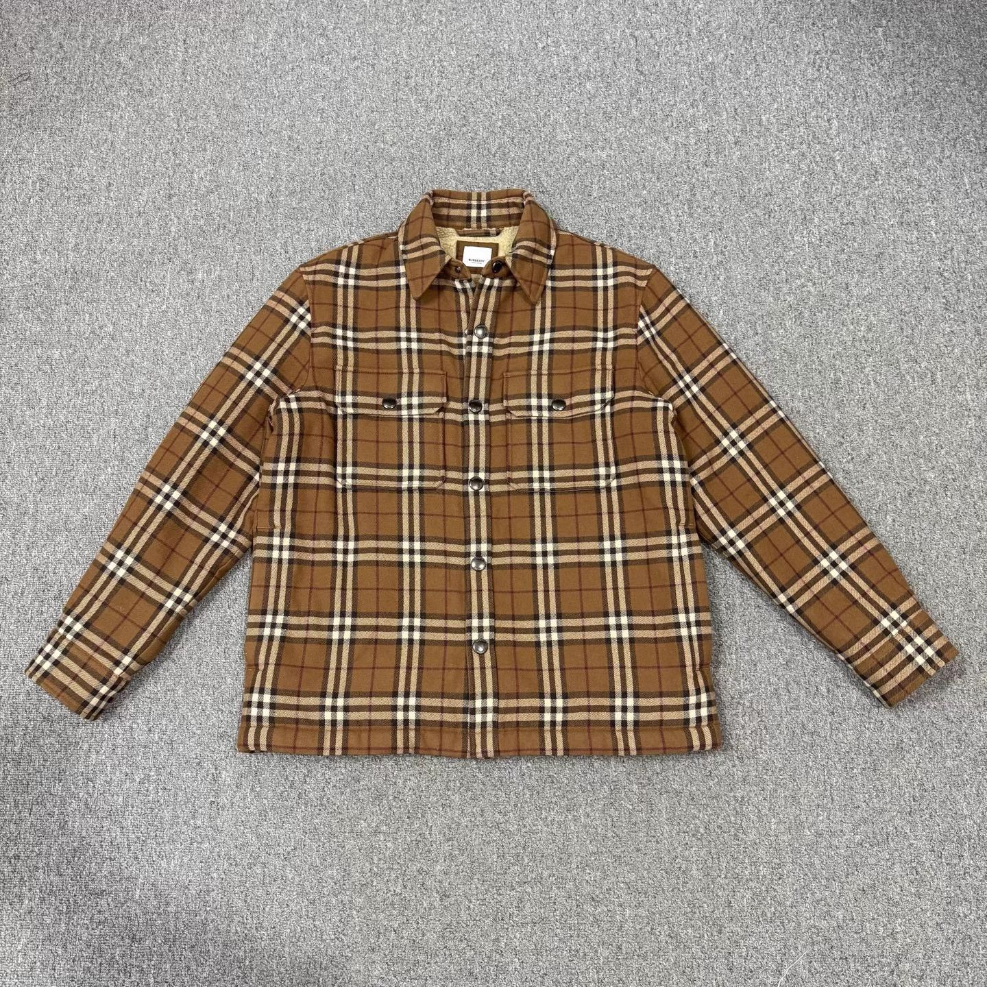 Burberry Burberry Check Lamb Fur Jacket M 99 New Size M / US 6-8 / IT 42-44 - 1 Thumbnail