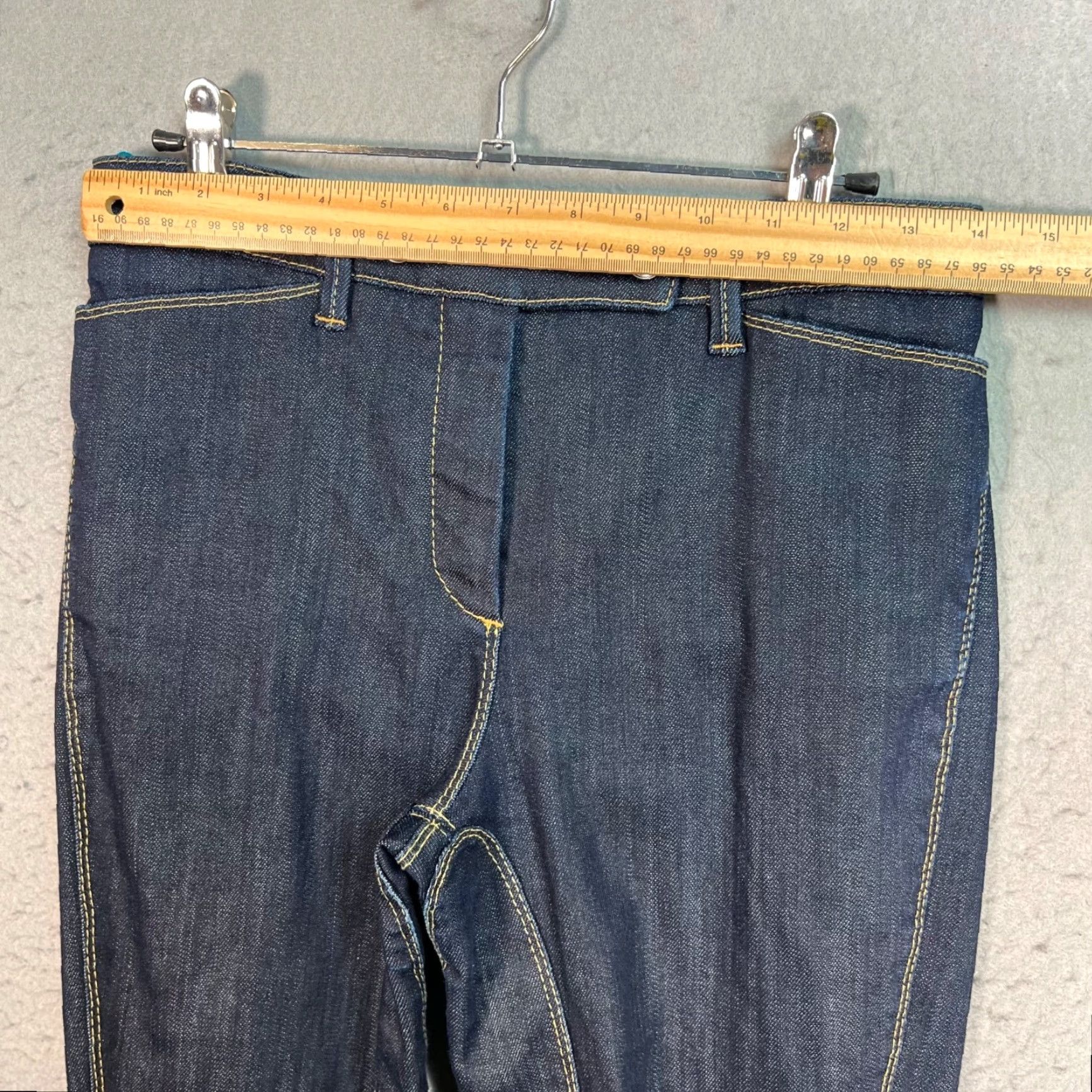 Piazza Sempione Piazza Sempione Womens Denim Riding Pants 28 Inch Waist Blue Button Detailing Size 28" / US 6 / IT 42 - 5 Thumbnail