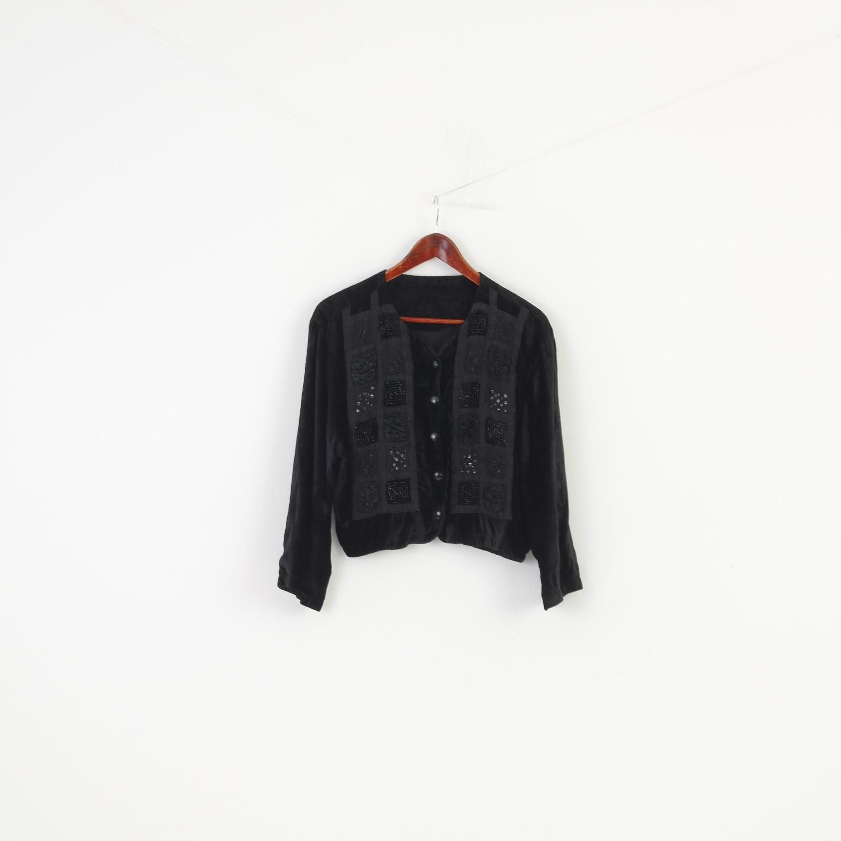 Vintage Vintage Woman M Jacket Black Buttons Long Sleeve 10256 Size M / US 6-8 / IT 42-44 - 2 Thumbnail