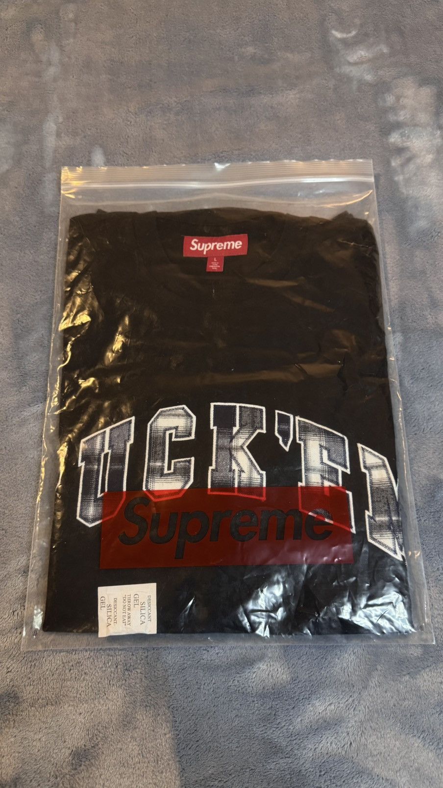 Supreme Supreme Large Fuck Em Plaid S/S Top Black Size US L / EU 52-54 / 3 - 3 Thumbnail