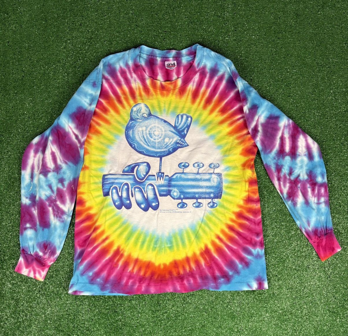 Band Tees × Vintage Vintage 1994 Woodstock Festival 25 Anniversary Long Sleeve Size US XL / EU 56 / 4 - 1 Thumbnail