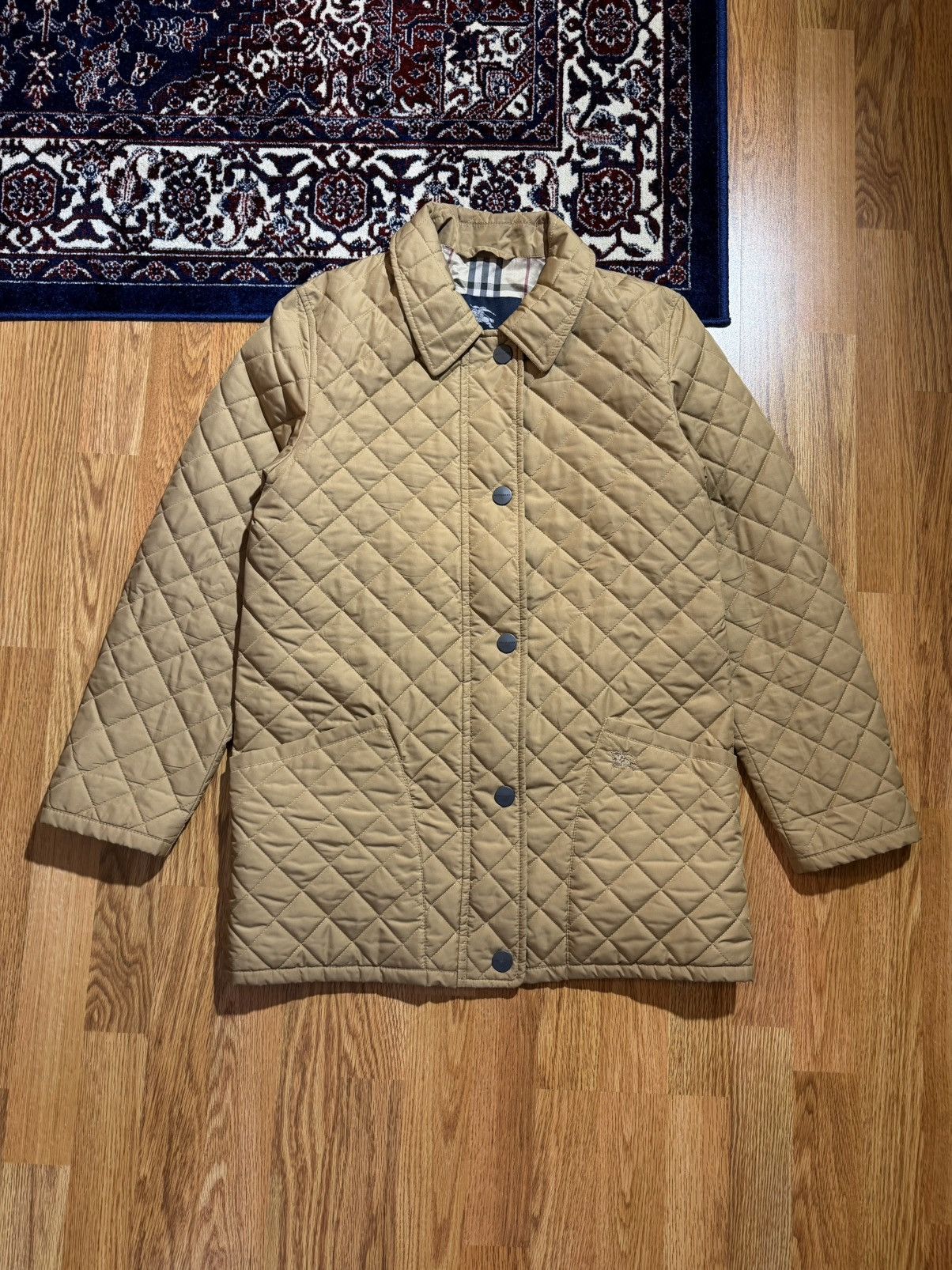 Burberry Burberry London Quilted Jacket Nova Check Lining Sand Size XXS / US 00 / IT 34 - 1 Thumbnail