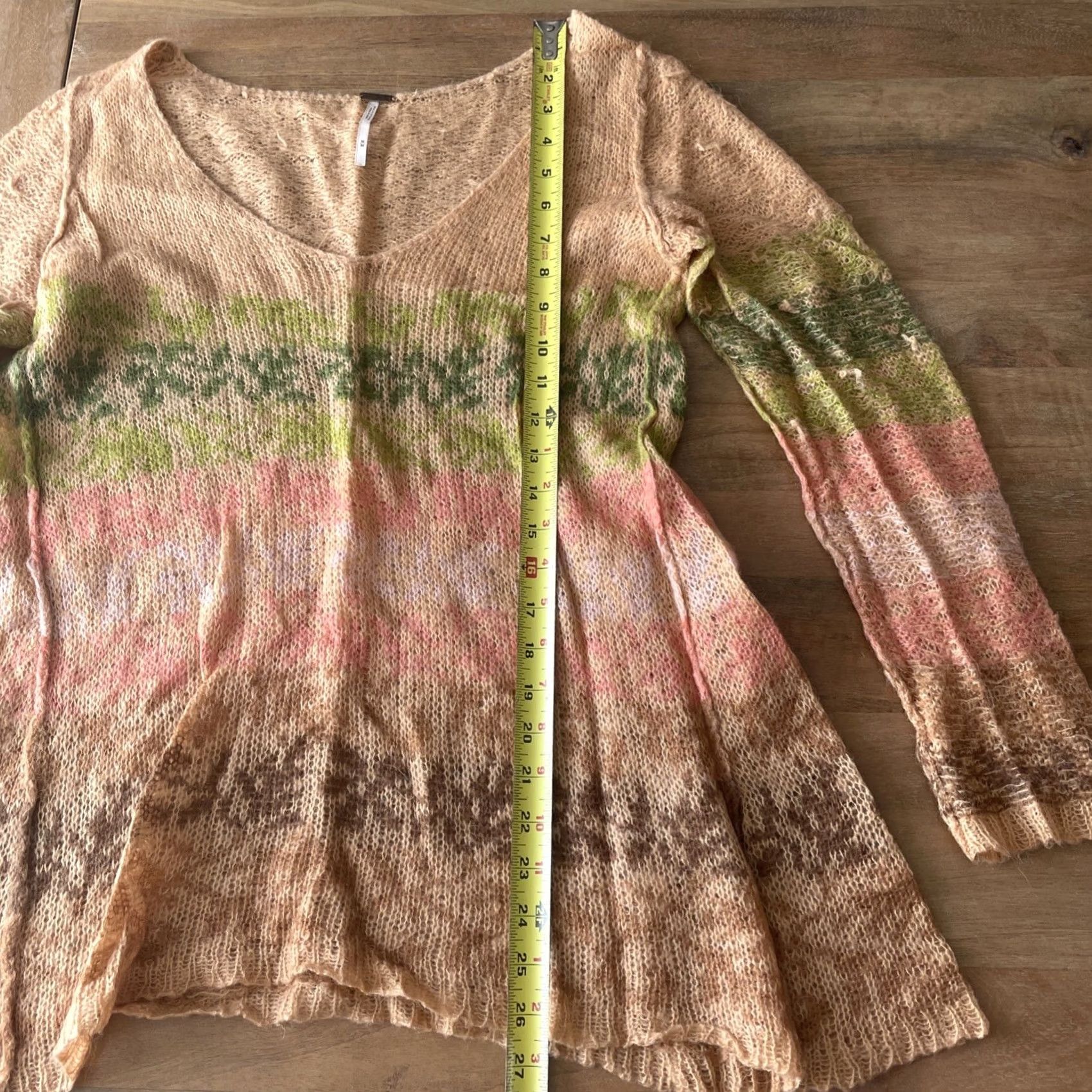 Free People Free People Open-Knit Boho Peasant Top Womens Medium Relaxed Longsleeve Sweater Size M / US 6-8 / IT 42-44 - 6 Thumbnail