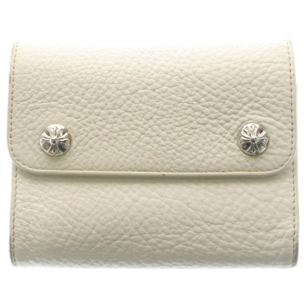 Chrome Hearts Chrome Hearts Wave Mini Leather Wallet White Size ONE SIZE - 1 Thumbnail