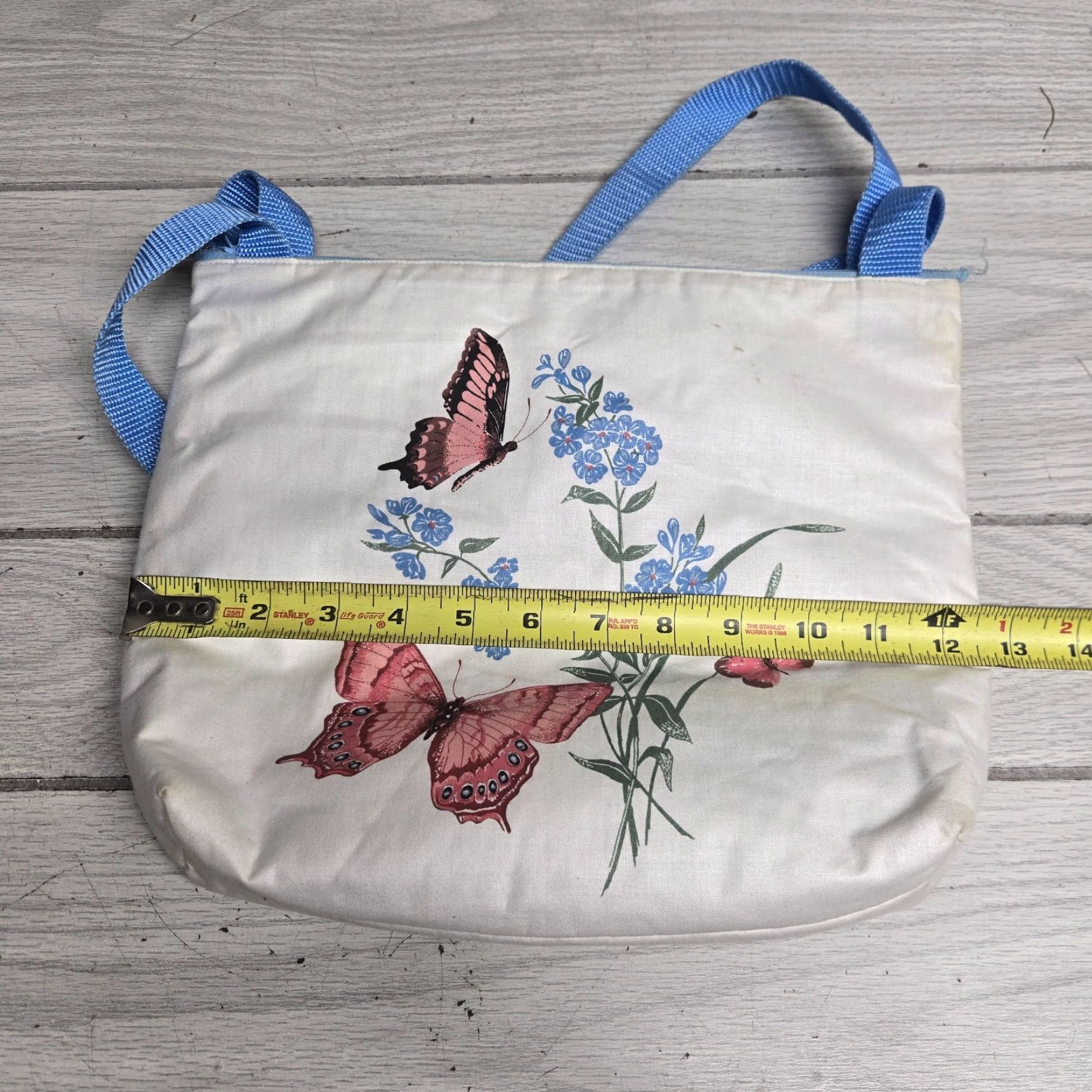 Doublet Butterfly White Travel Satchel Multicolor Double Handle Tote Bag Size ONE SIZE - 5 Thumbnail