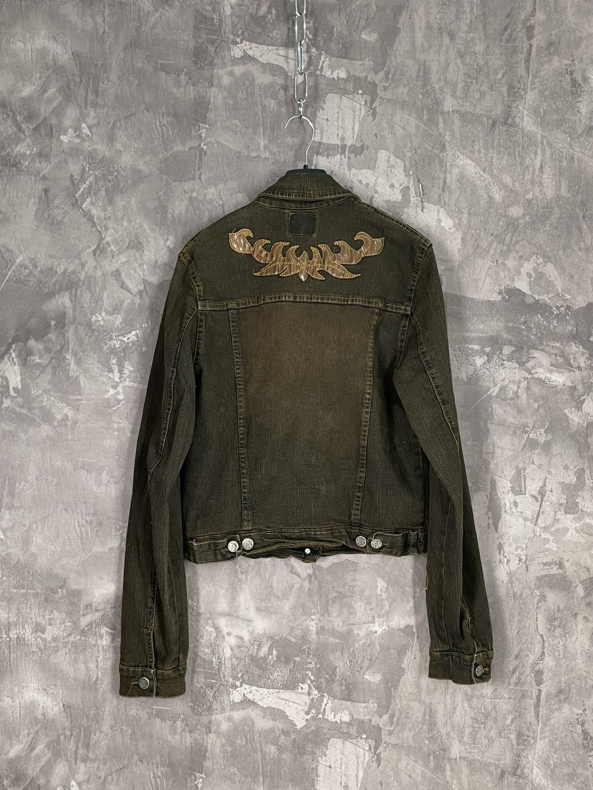 If Six Was Nine × Japanese Brand JAPANESE BRAND TRIBAL BROWN DISTRESSED Y2K DENIM JACKET Size M / US 6-8 / IT 42-44 - 1 Thumbnail
