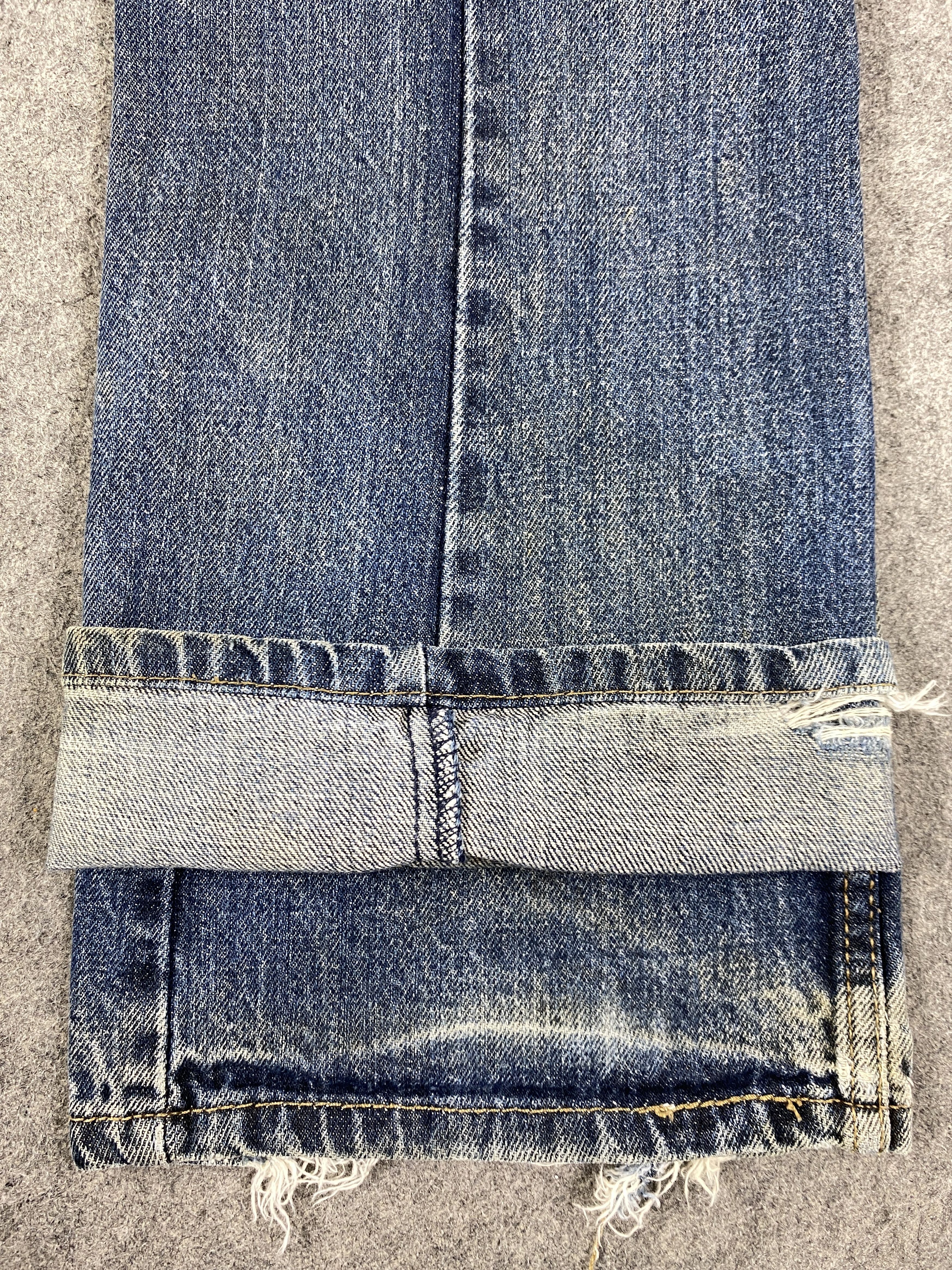 Japanese Brand Dirty Faded Blue Vintage Levis 527 Flare Jeans 33x29 -JN3206 Size US 33 - 13 Thumbnail