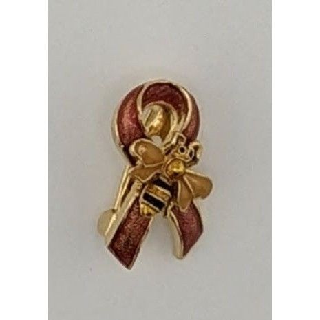Other Bee On Ribbon Red And Yellow Enamel Brooch Size ONE SIZE - 4 Thumbnail