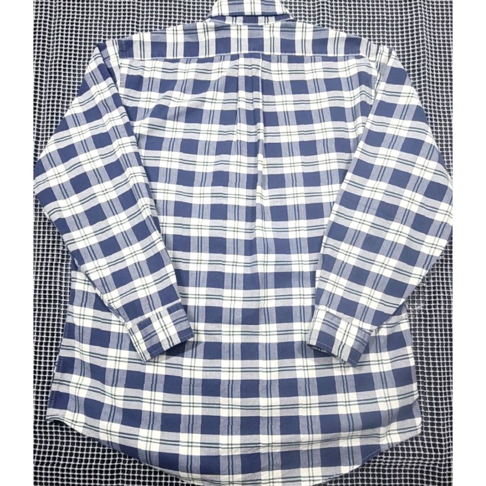 Vintage VINTAGE L.L. Bean Shirt Mens 18.5 34 Plaid Blue White Button-Up Oxford USA Made Size US XXL / EU 58 / 5 - 6 Thumbnail