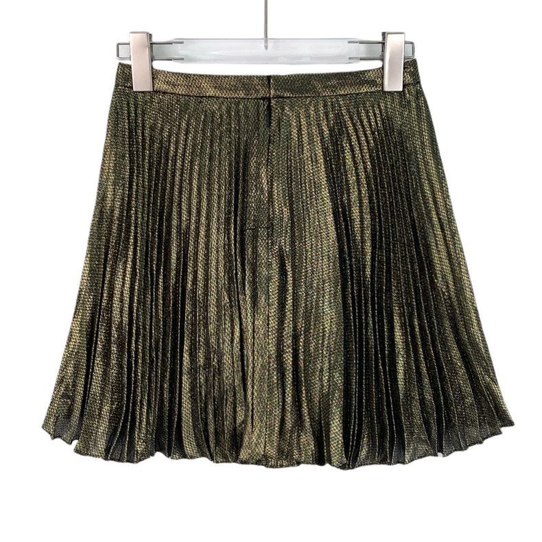 Saint Laurent Paris Saint Laurent Paris Golden mulberry silk casual pleated sk Size 24" / US 00 / IT 34 - 2 Thumbnail