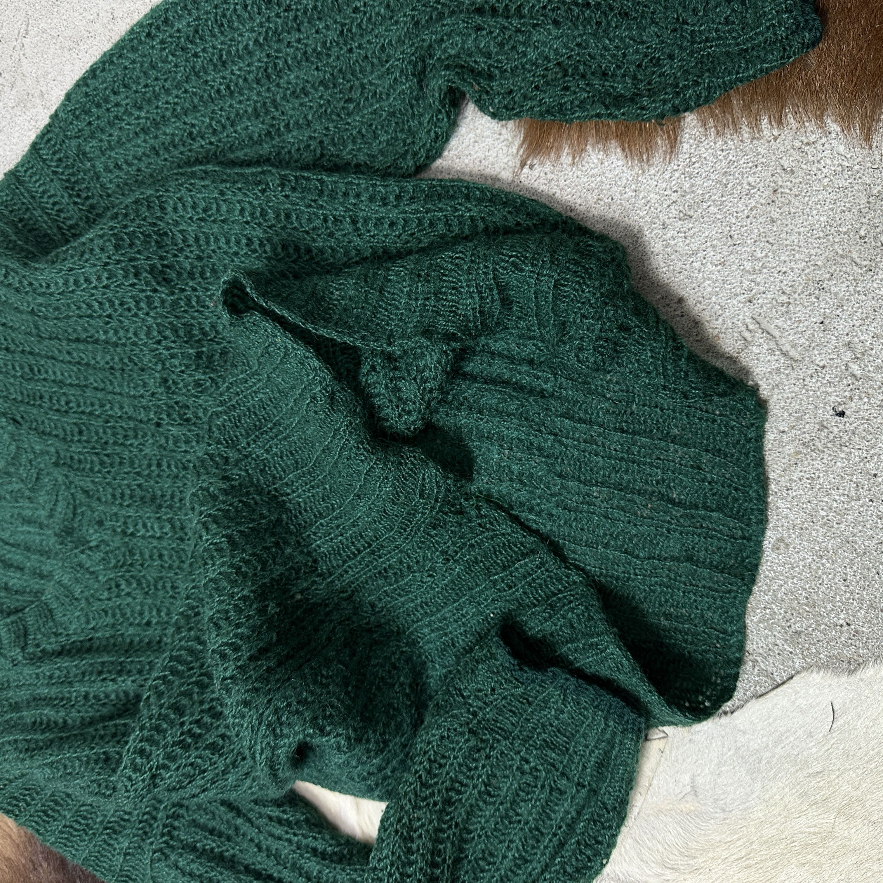 Vintage Vintage Mesh Loose Knit Forest Green Sweater Y2K Size M / US 6-8 / IT 42-44 - 4 Thumbnail