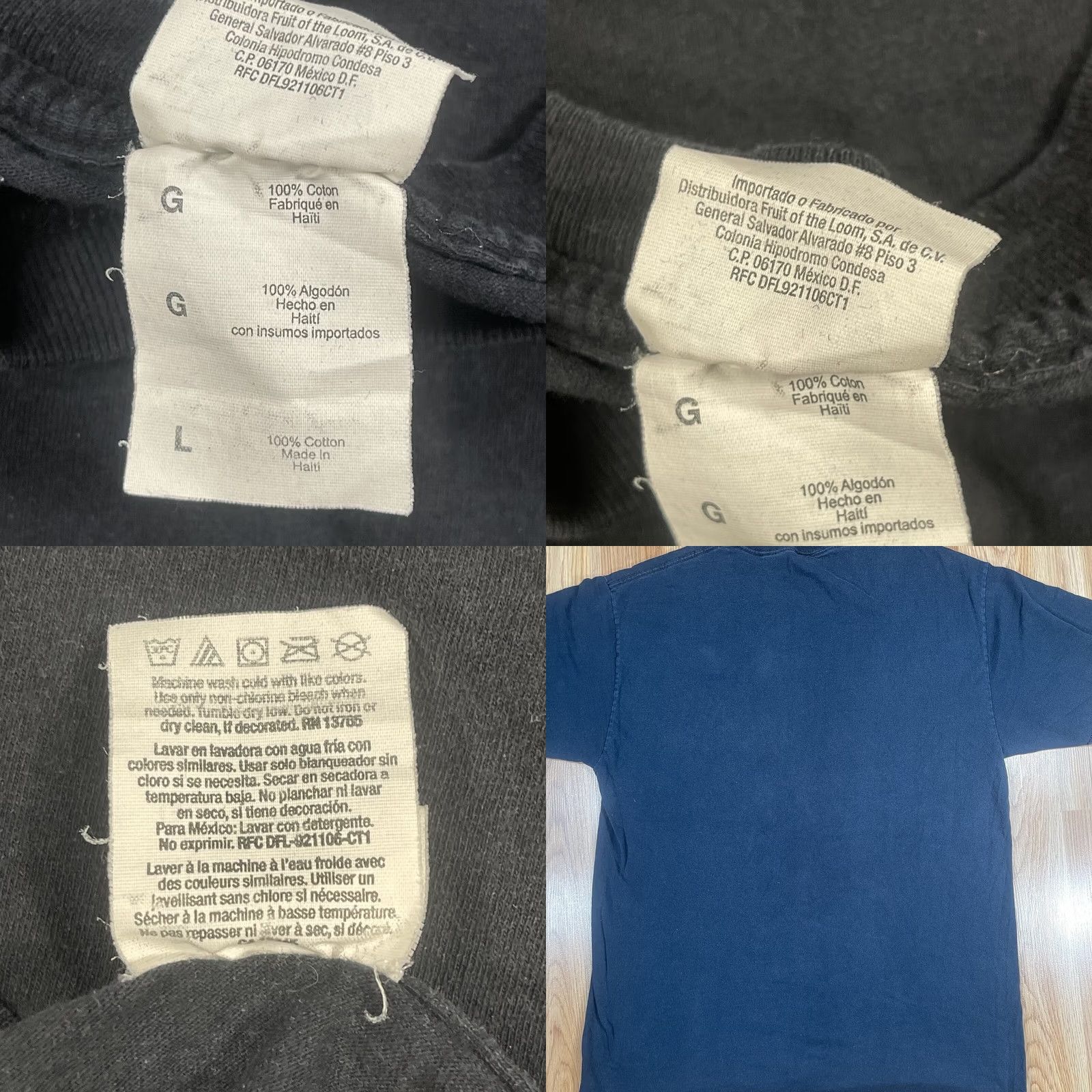 Fruit Of The Loom Fruit of the Loom T-Shirt Adults L Large Black Short Sleeve CrewNeck Size US L / EU 52-54 / 3 - 8 Thumbnail