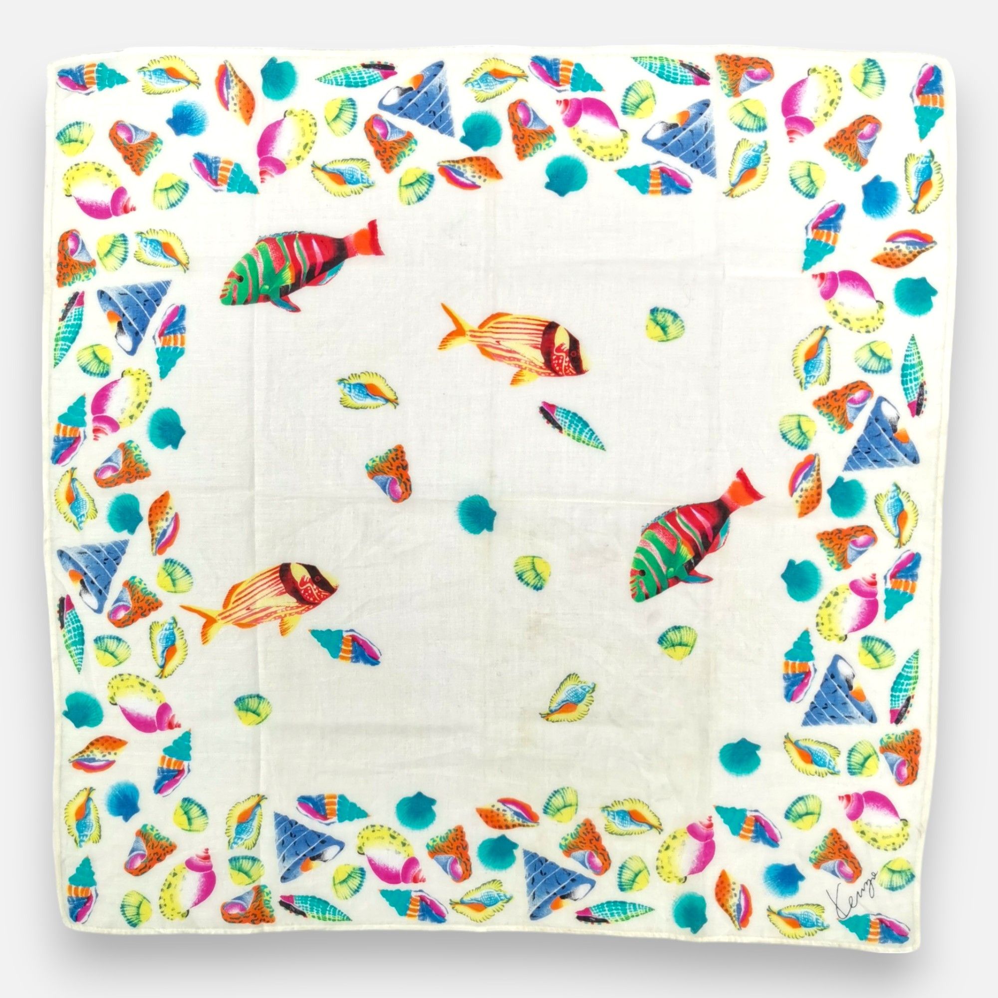 Kenzo × Vintage Vintage Kenzo Handkerchief Bandana Neckerchief Size ONE SIZE - 1 Thumbnail