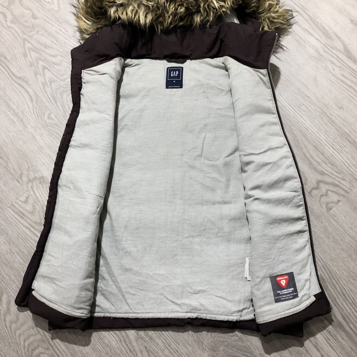 If Six Was Nine 2000s Gap Gothic Punk Style Down Jacket Fur Vest Brown Size US M / EU 48-50 / 2 - 9 Thumbnail