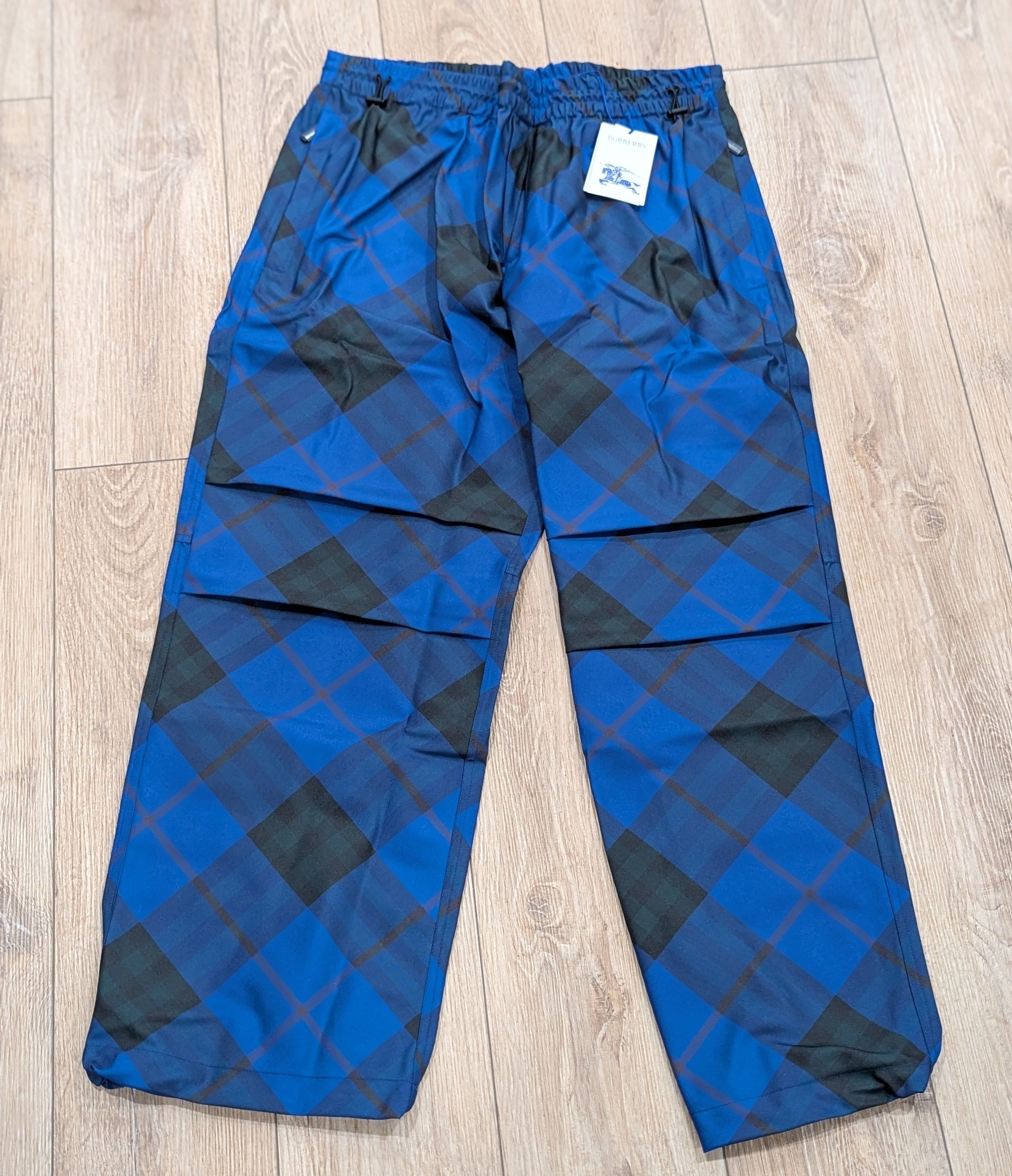 Burberry Burberry Wool Checkered Trousers Pants Blue Large Size US 34 / EU 50 - 1 Thumbnail