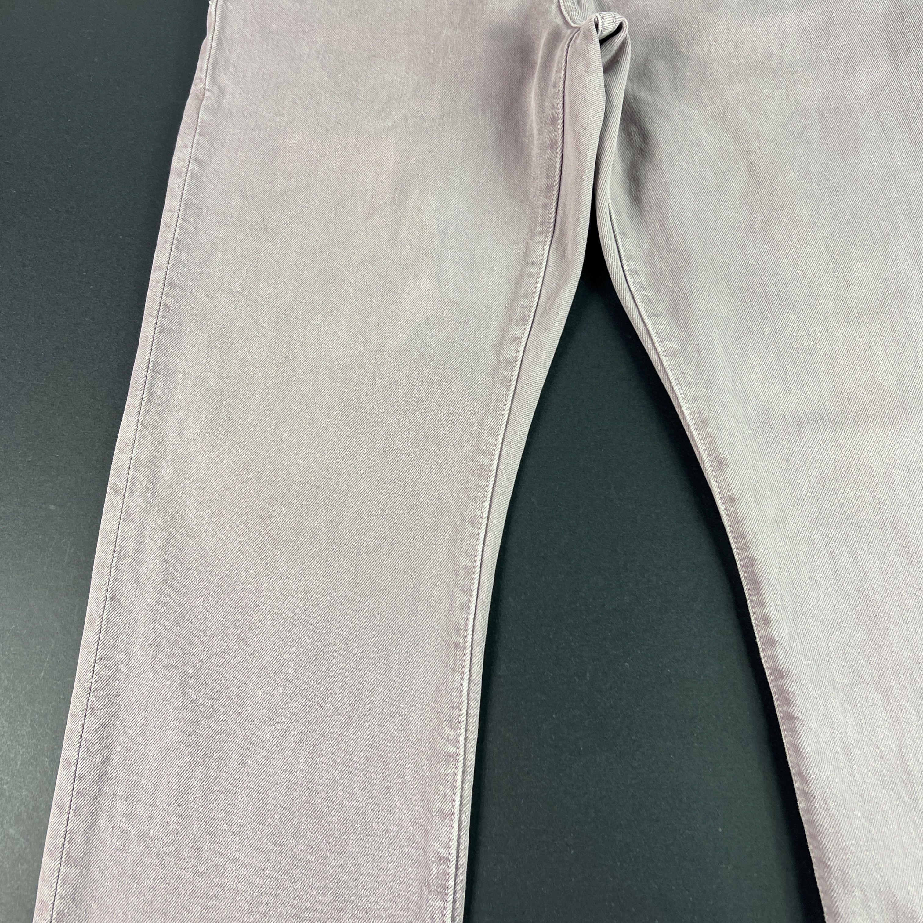 Levi's Y2K Levis Jeans Mid Rise Ankle Straight Purple Raw Hem Denim Size 29" - 5 Thumbnail