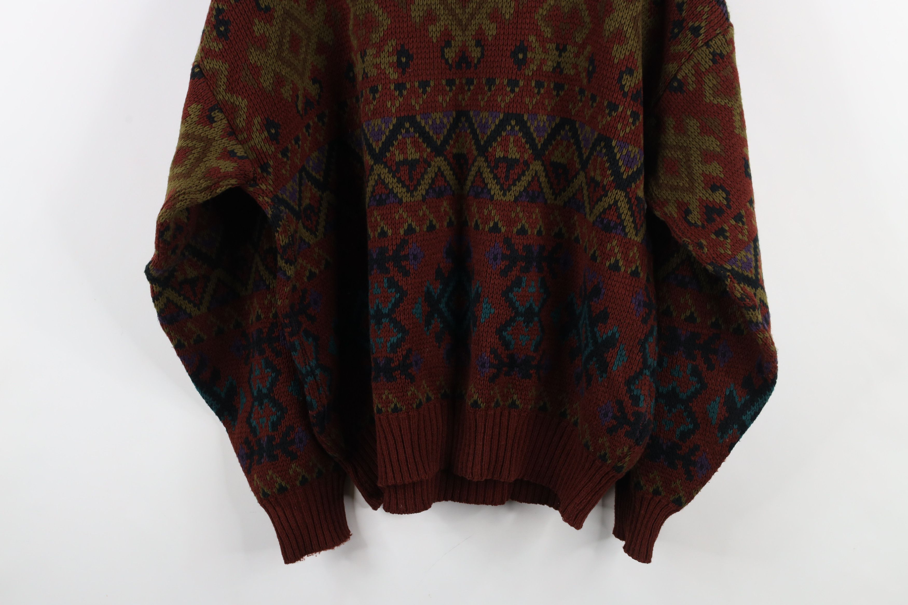 Vintage Vintage 90s Streetwear Southwestern Fiesta Knit Sweater Size US XL / EU 56 / 4 - 12 Thumbnail
