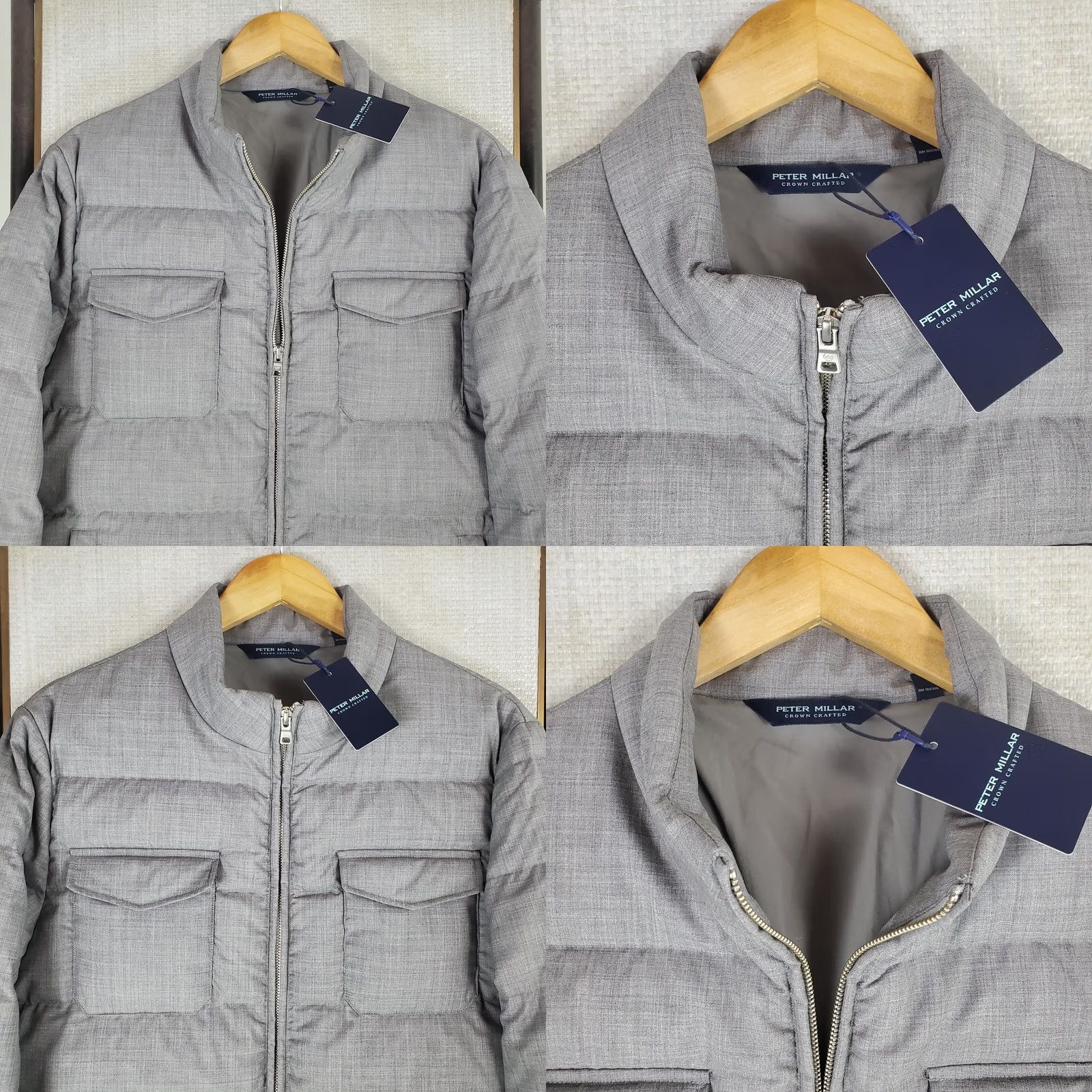 Peter Millar Peter Millar Jacket Mens M Gray NEW Wool Bomber Insulated Crown Crafted Size US M / EU 48-50 / 2 - 10 Thumbnail
