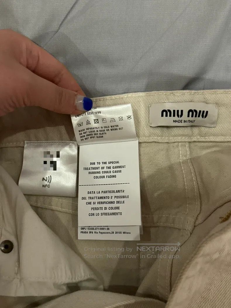 Miu Miu Miu Miu 24 White high-waisted jeans Size 24" / US 00 / IT 34 - 5 Thumbnail