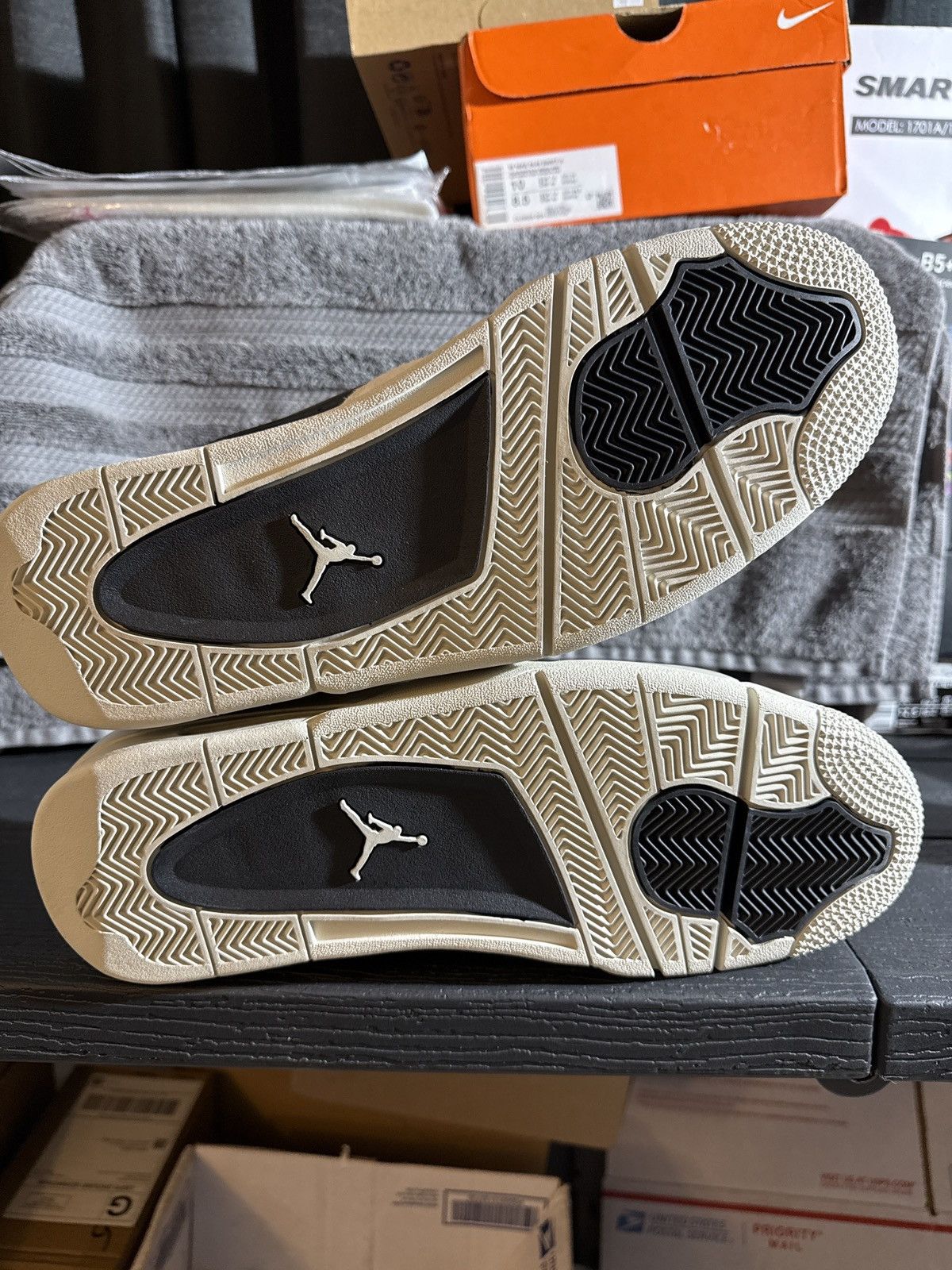 Nike Jordan 4 RM Black Light Bone Size US 12 / EU 45 - 5 Thumbnail