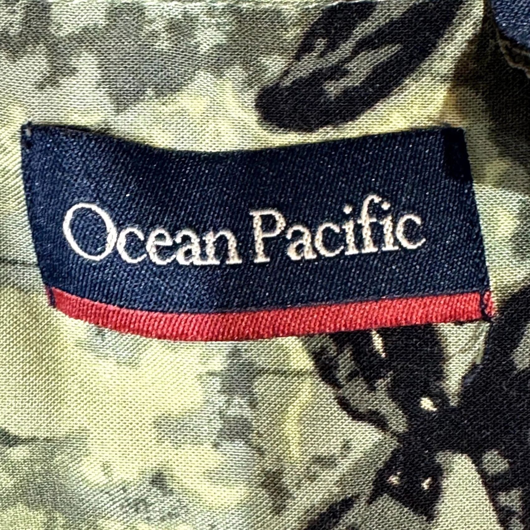 Ocean Pacific Ocean Pacific Hawaiian Shirt XL Men’s Green Viscose Short Sleeve Button-Up Size US XL / EU 56 / 4 - 7 Thumbnail